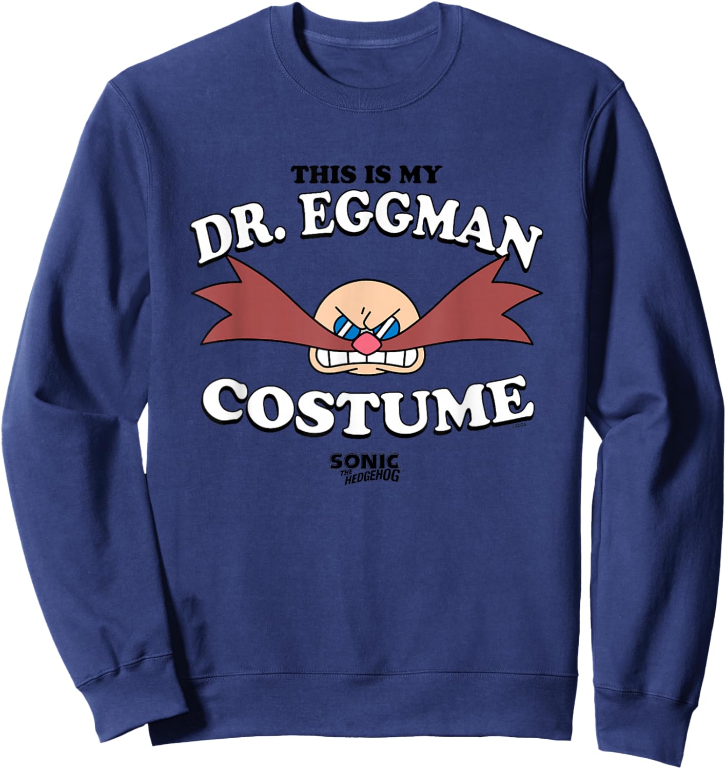 Sonic The Hedgehog Halloween This Is My Eggman Retro Costume Sweatshirt - Sweatshirt | Navy