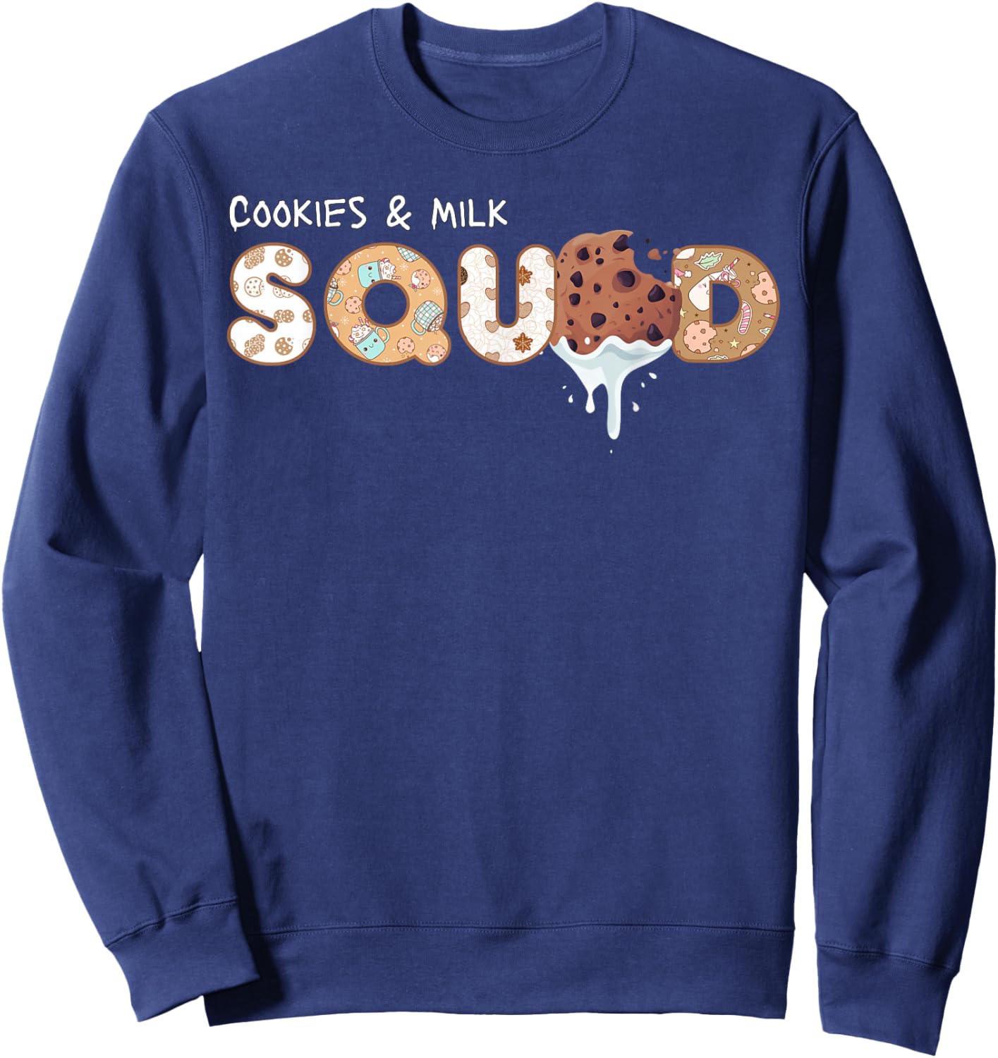 Cookies Squad 1st Birthday Milk Party Family Matching Sweatshirt - Sweatshirt | Navy