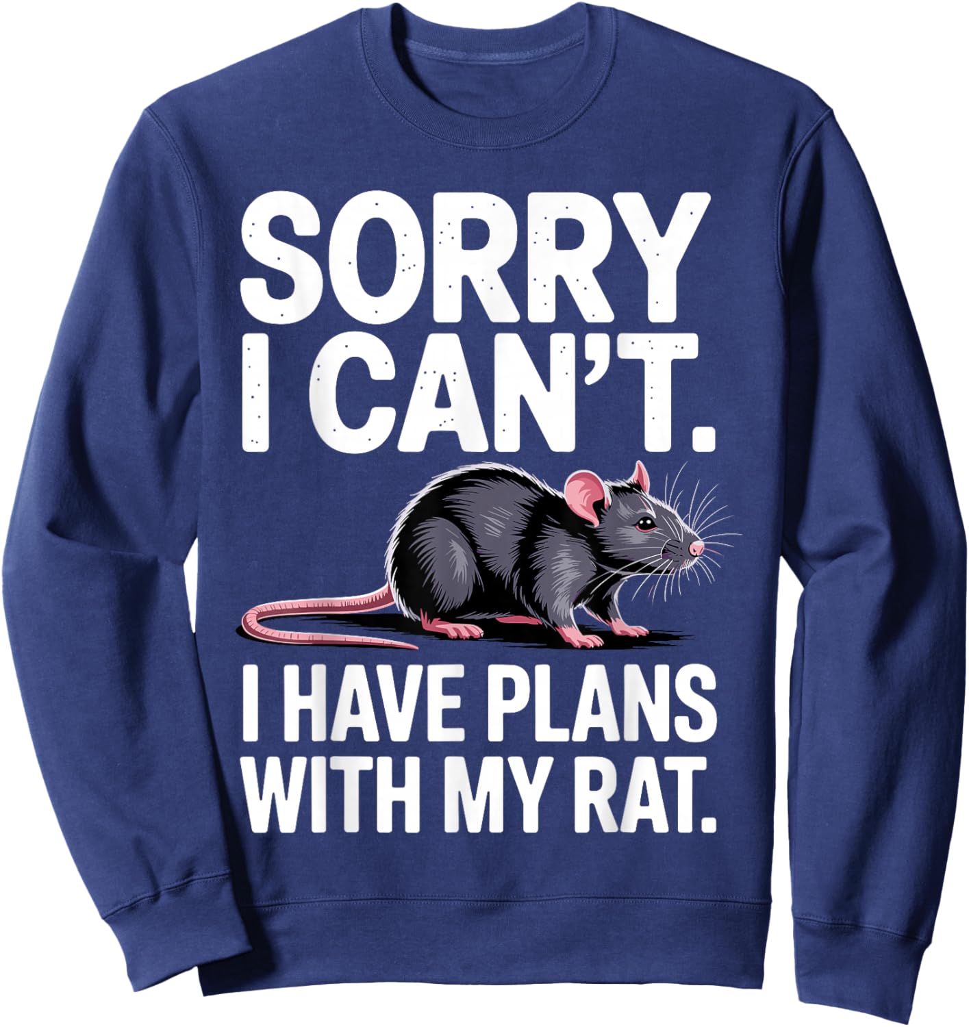 Funny Rat Costume Women Kids Rodent Rat Lover Sweatshirt - Sweatshirt | Navy