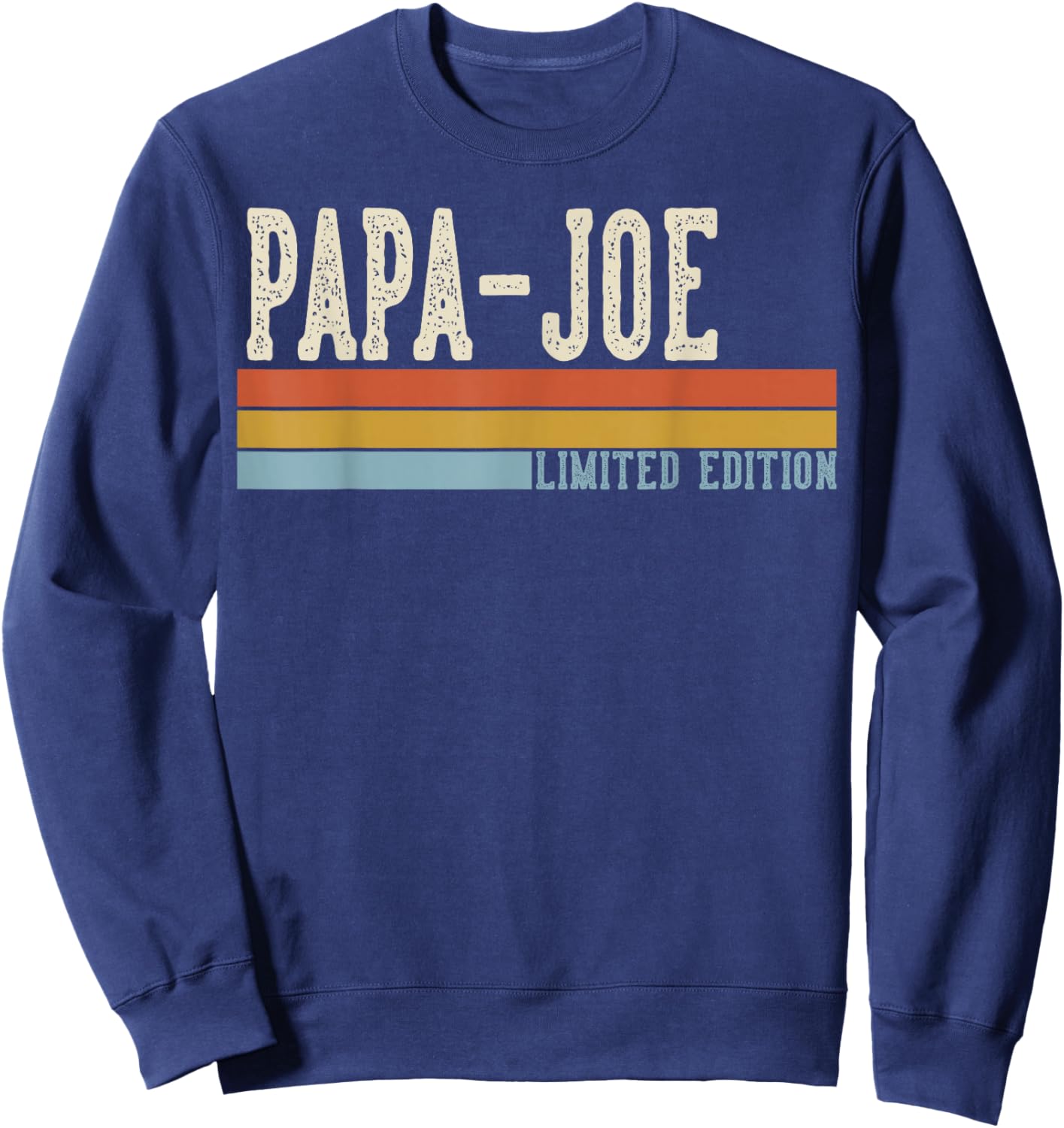 PAPA-Joe Vintage Grandpa Retro Fathers Day Sweatshirt - Sweatshirt | Navy