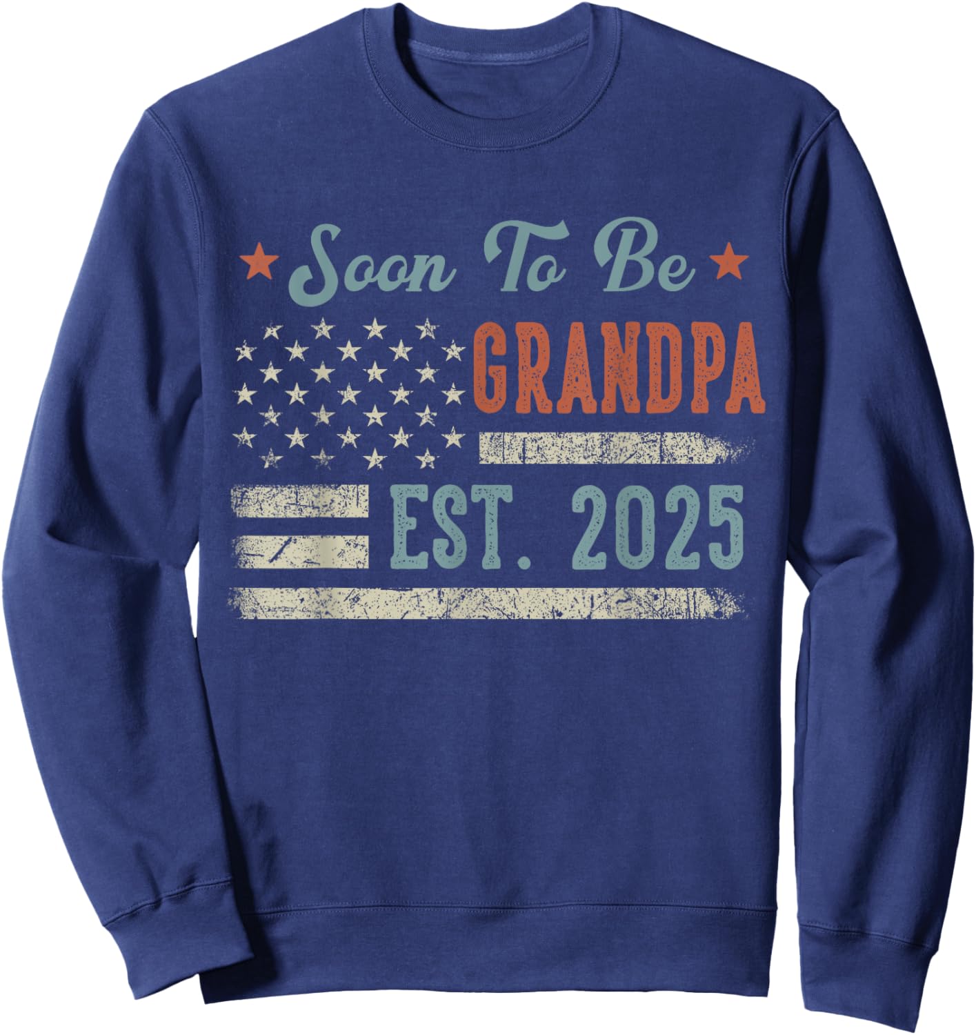 Soon to be Grandpa 2025 Loading Promoted to Grandpa 2025 Sweatshirt - Sweatshirt | Navy