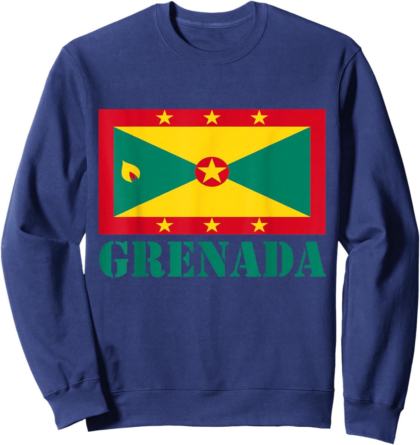 Grenada Flag Patriotic Grenadian Roots Grenadian Pride Sweatshirt - Sweatshirt | Navy
