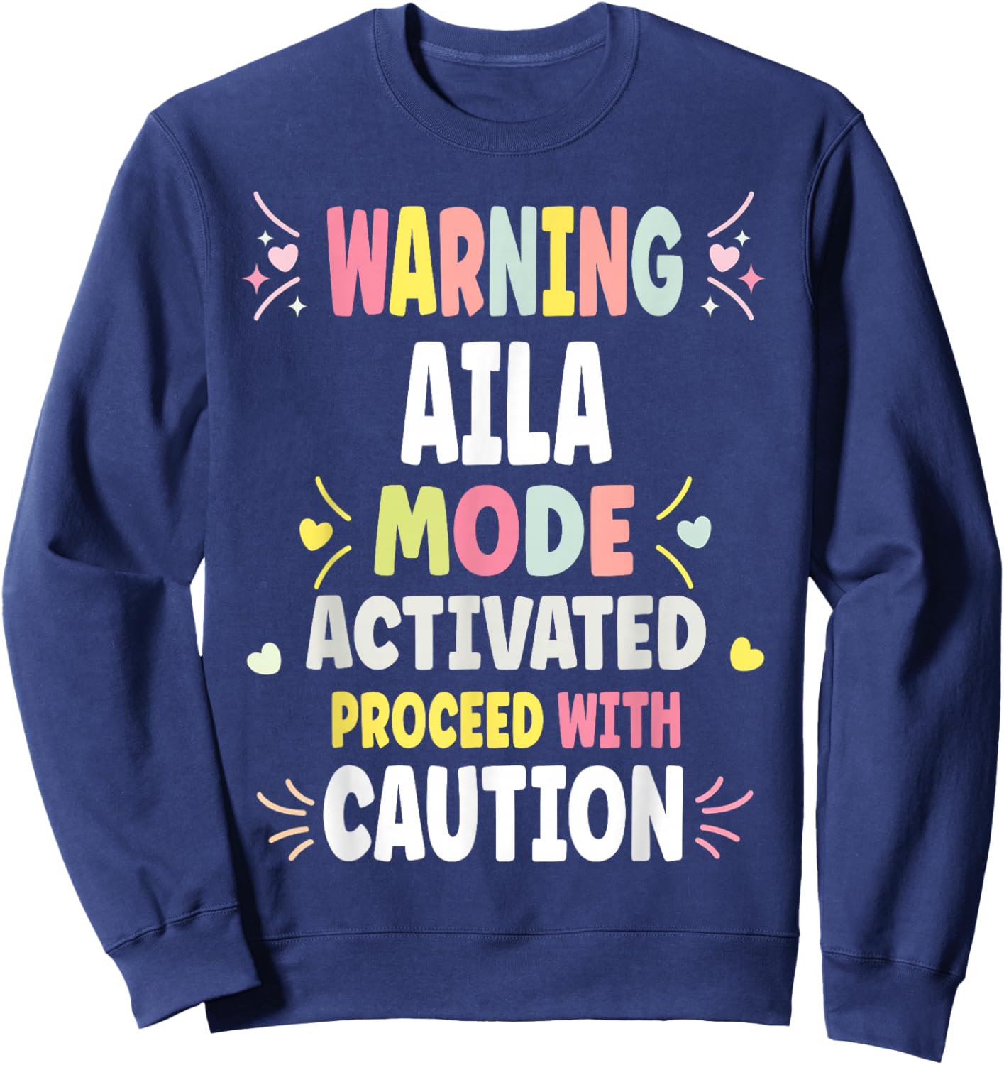 AILA Personalized Women's Gift Custom AILA Sweatshirt - Sweatshirt | Navy