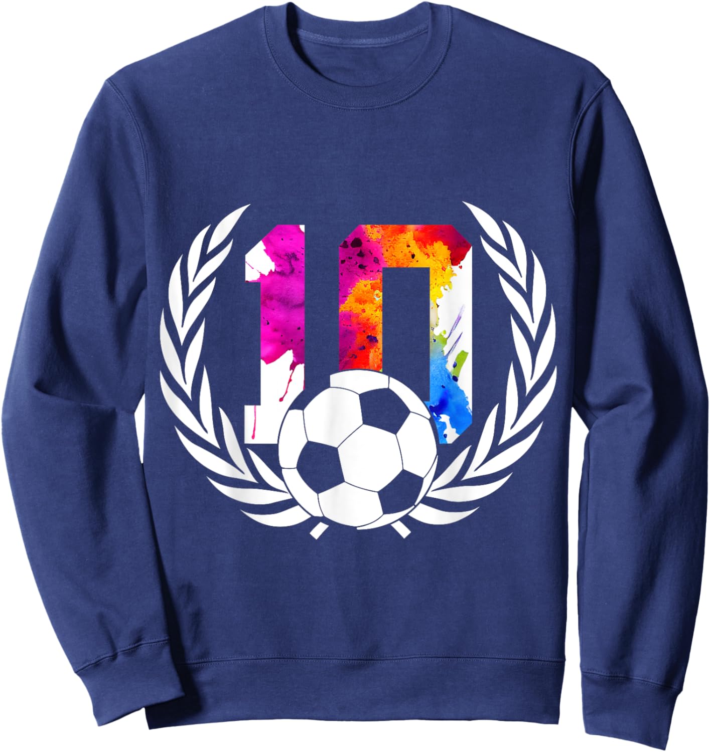 NUMMER 10 JAHRE FUßBALL 10. GEBURTSTAG Sweatshirt - Sweatshirt | Navy