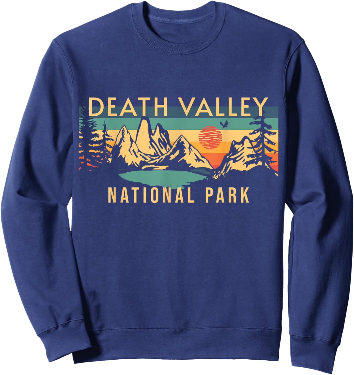 Death Valley National Park California USA Outdoor - -Adults/Kids - Black - Short Sleeve - Cotton - - Medium - Small Sweatshirt - Sweatshirt | Navy