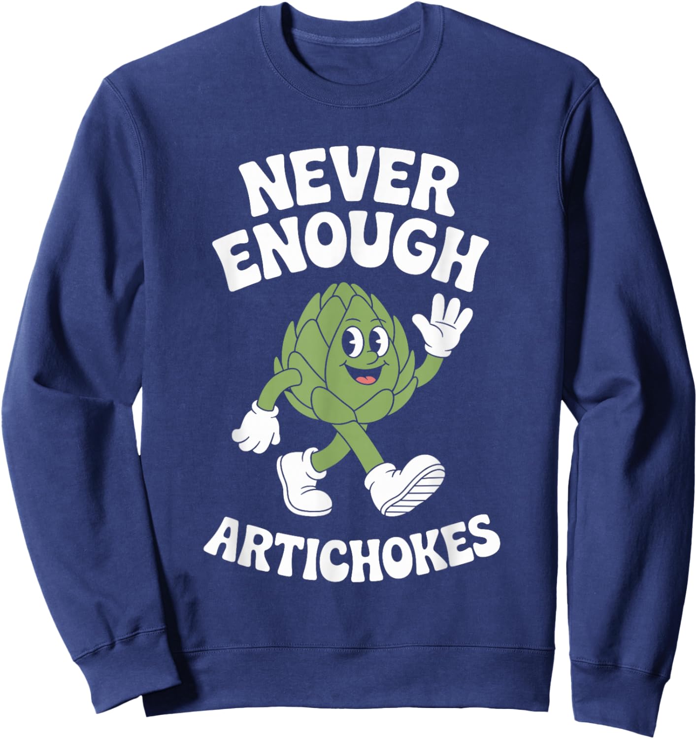 Funny Artichoke or Artichokes Retro Sweatshirt - Sweatshirt | Navy