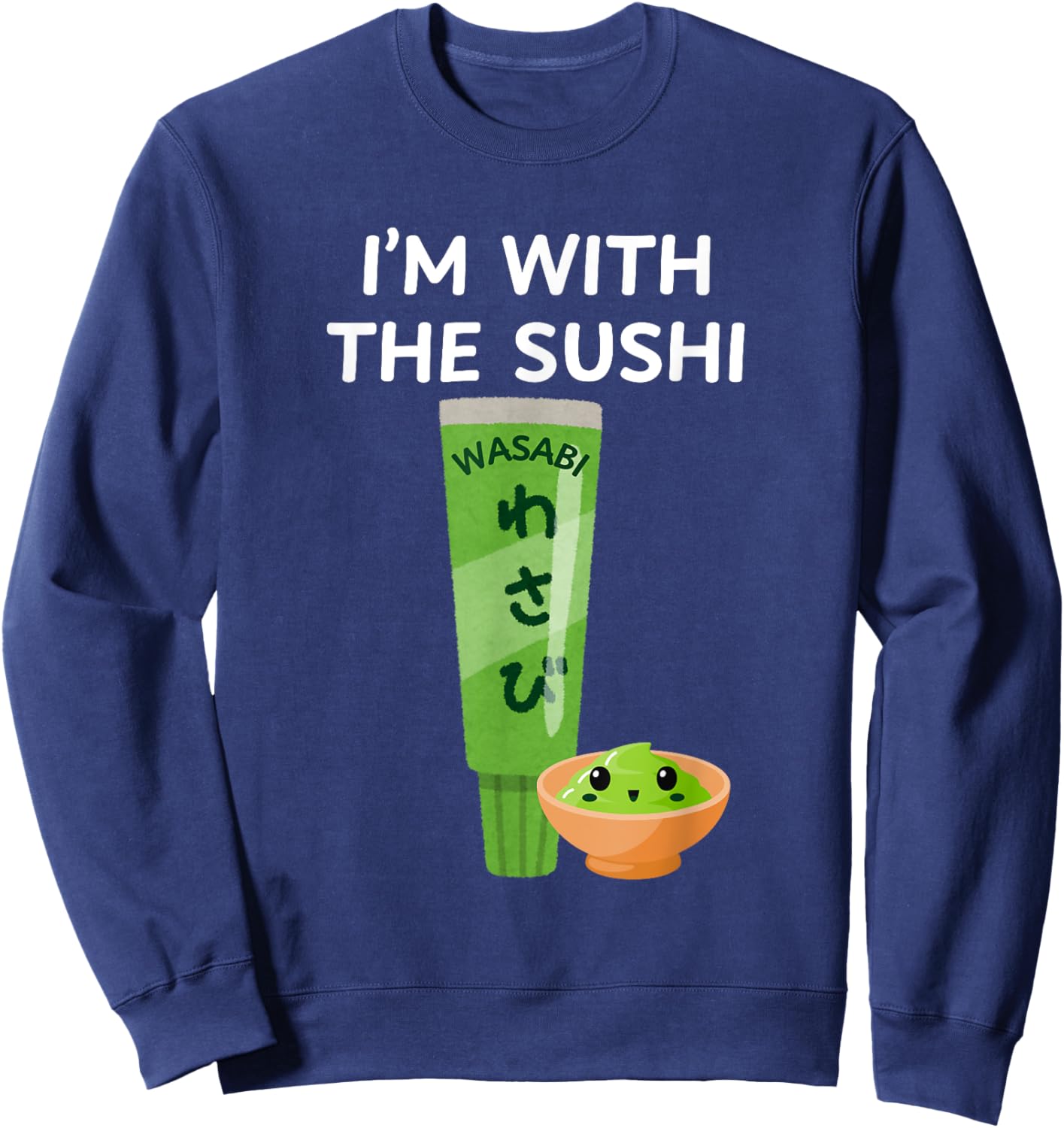 Easy Funny Group Costume - Wasabi Condiment Costume Sweatshirt - Sweatshirt | Navy