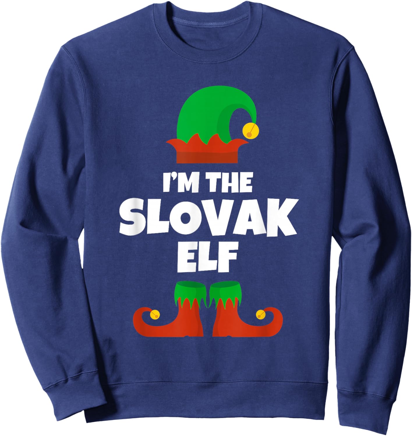 I'm The Slovak Elf Family Pajama Christmas Funny Slovakia Sweatshirt - Sweatshirt | Navy