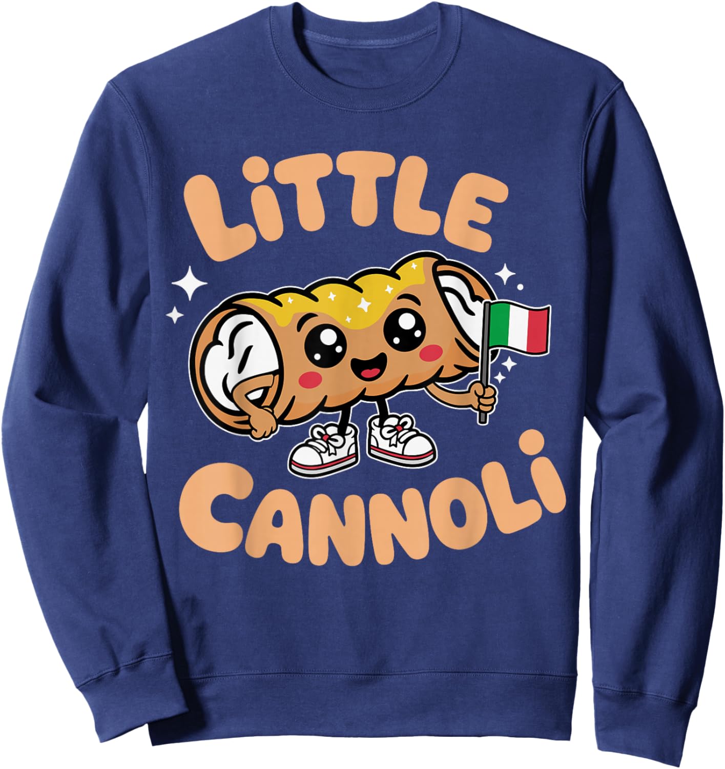 Little Cannoli Funny Italian Food Italian Kids Sweatshirt - Sweatshirt | Navy