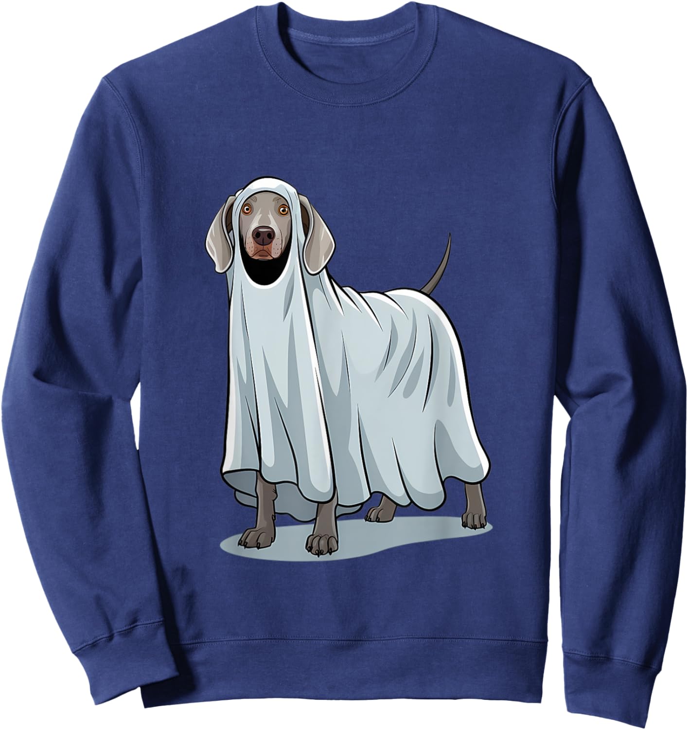 Weimaraner Dog Halloween Ghost Costume Design Men Women Kids Sweatshirt - Sweatshirt | Navy