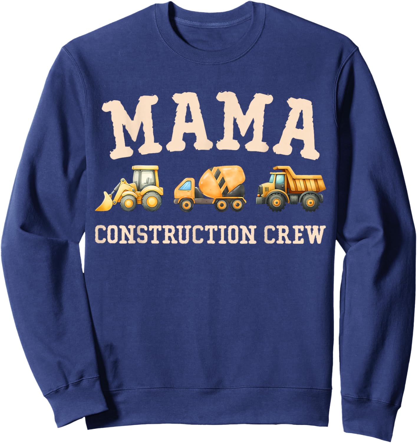 Mama Dada Construction Crew Couples Matching Family Sweatshirt - Sweatshirt | Navy