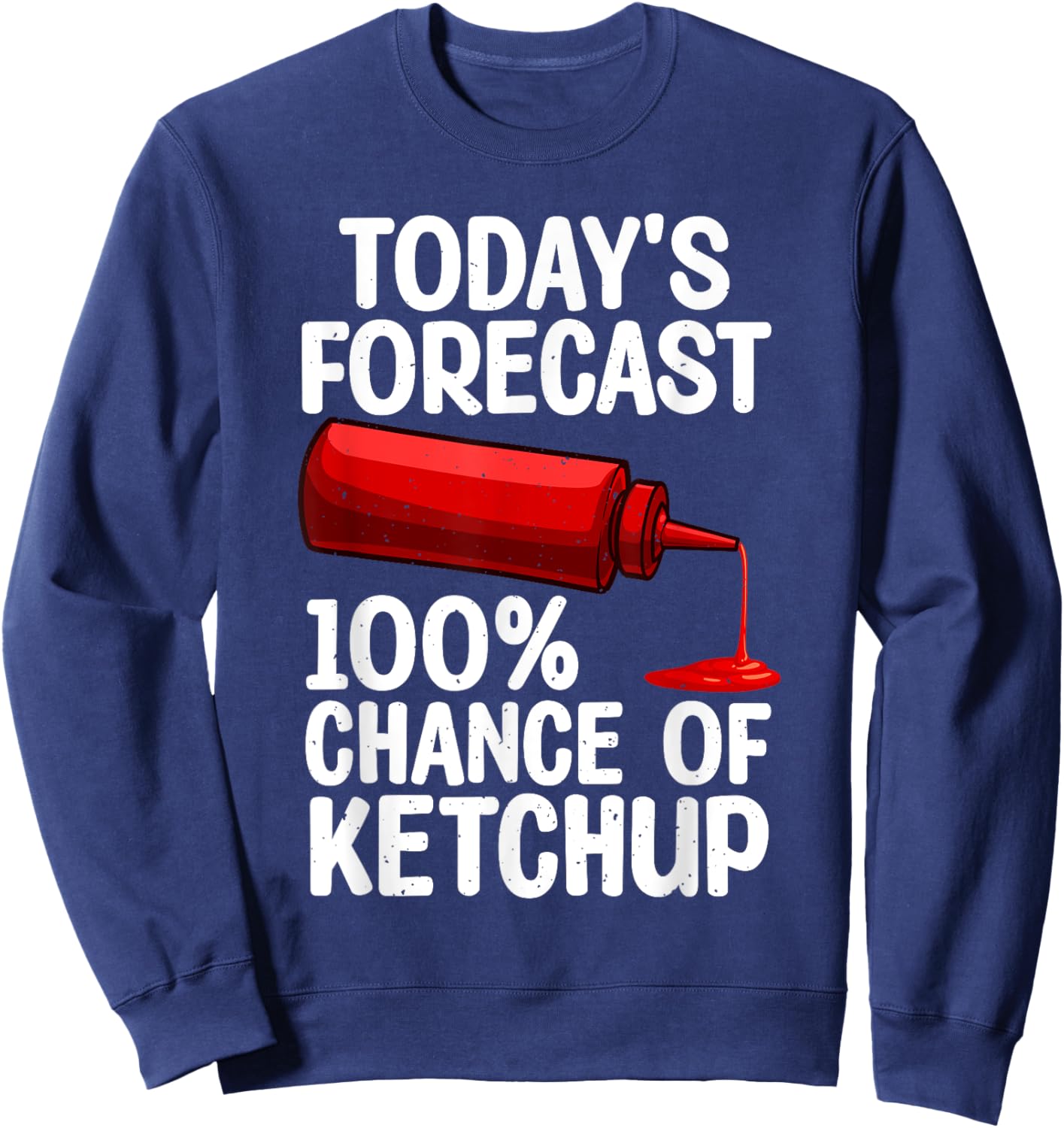 Funny Ketchup Art Women Youth Tomato Ketchup Lover Sweatshirt - Sweatshirt | Navy