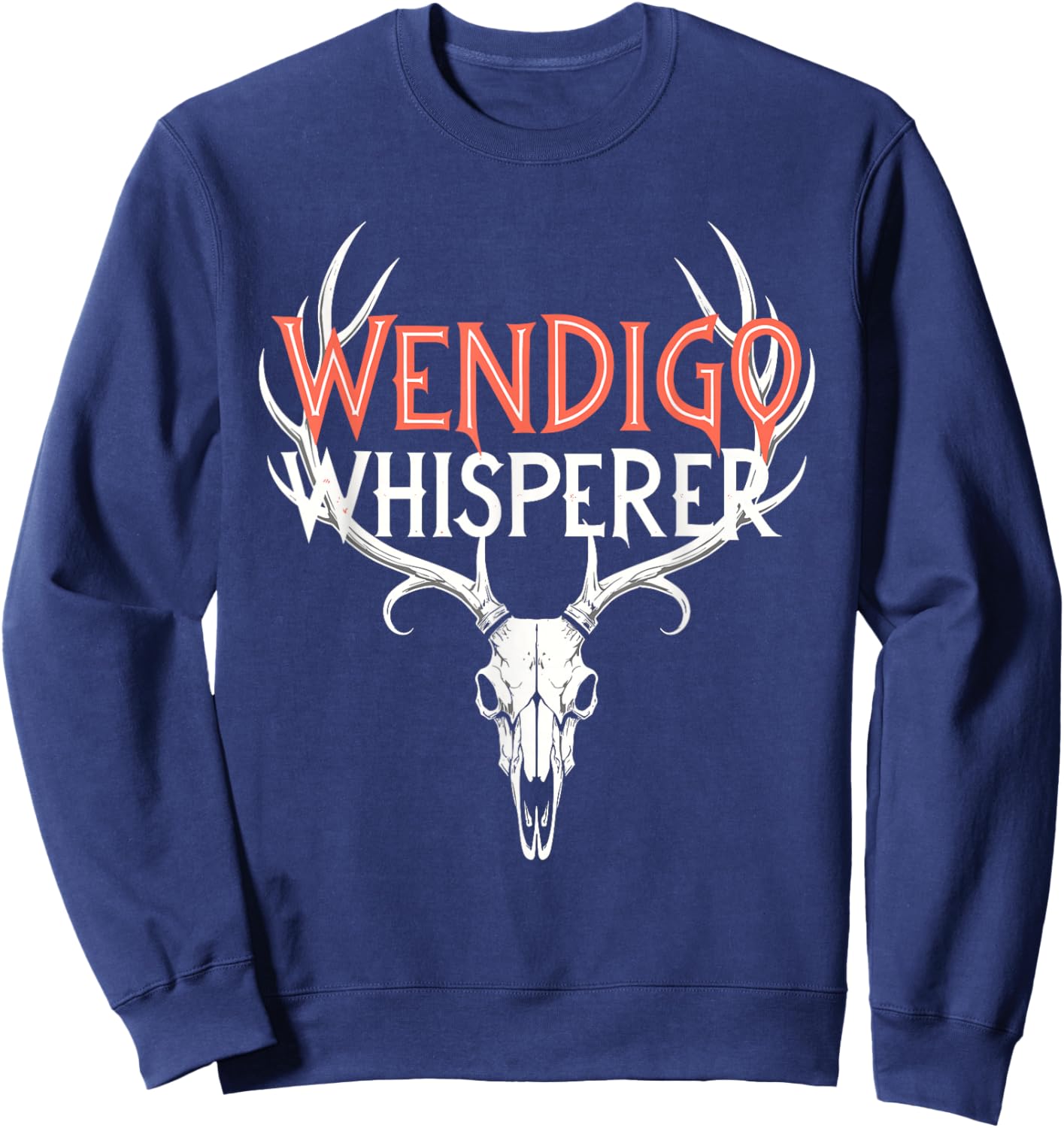 Wendigo Cryptid Creature Forest Demon Mythical Horror Legend Sweatshirt - Sweatshirt | Navy