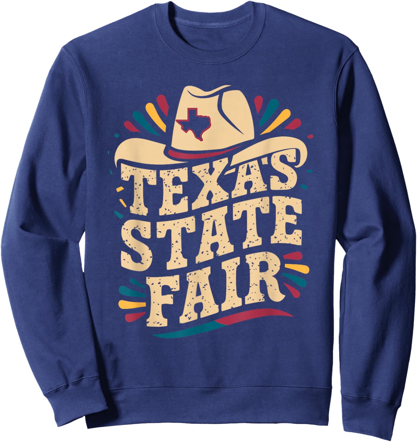 Texas State Fair Cowboy Hat Texas State Fair Sweatshirt - Sweatshirt | Navy