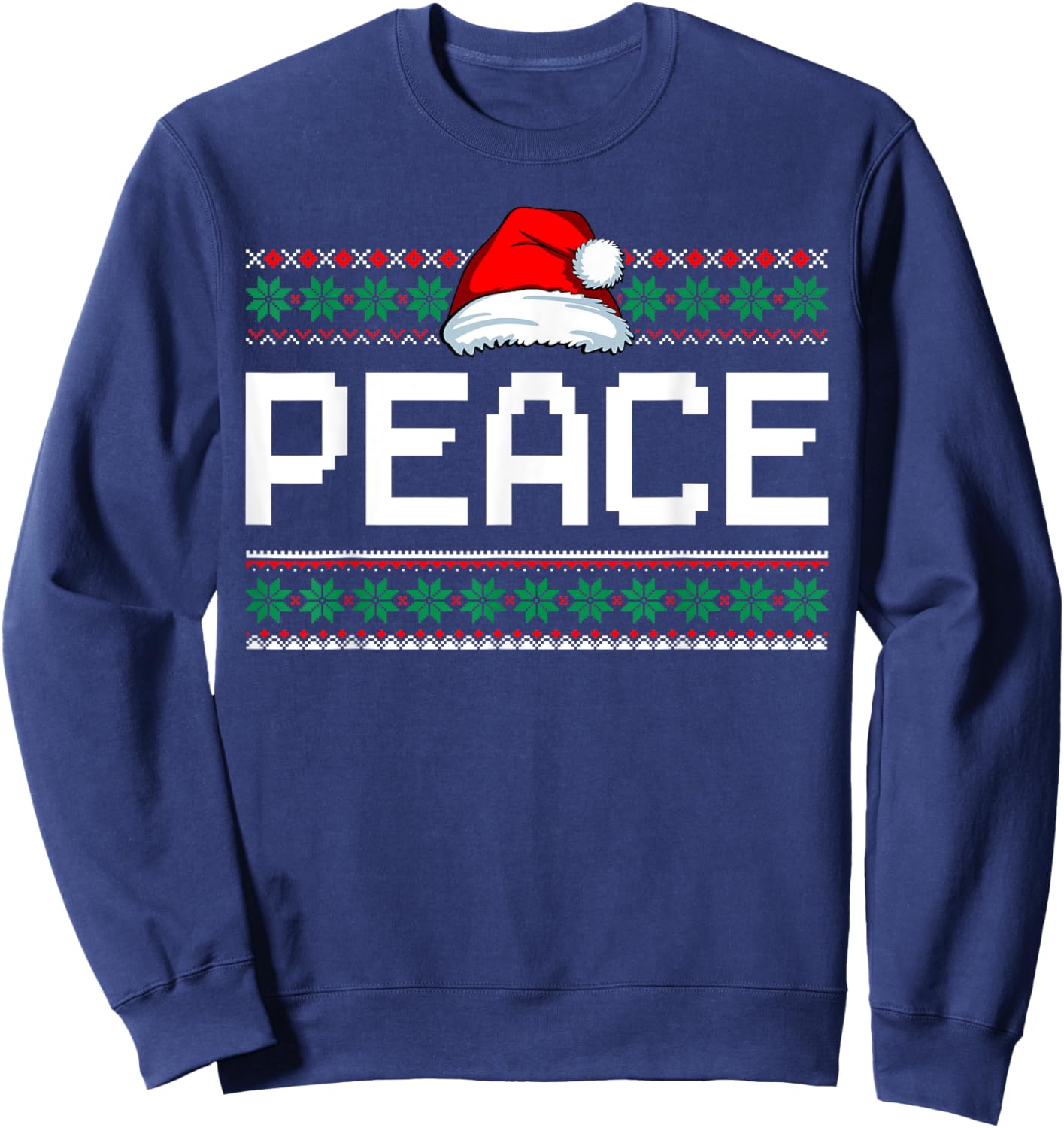 Peace I Come In Peace Couples Ugly Christmas Xmas Sweaters Sweatshirt - Sweatshirt | Navy