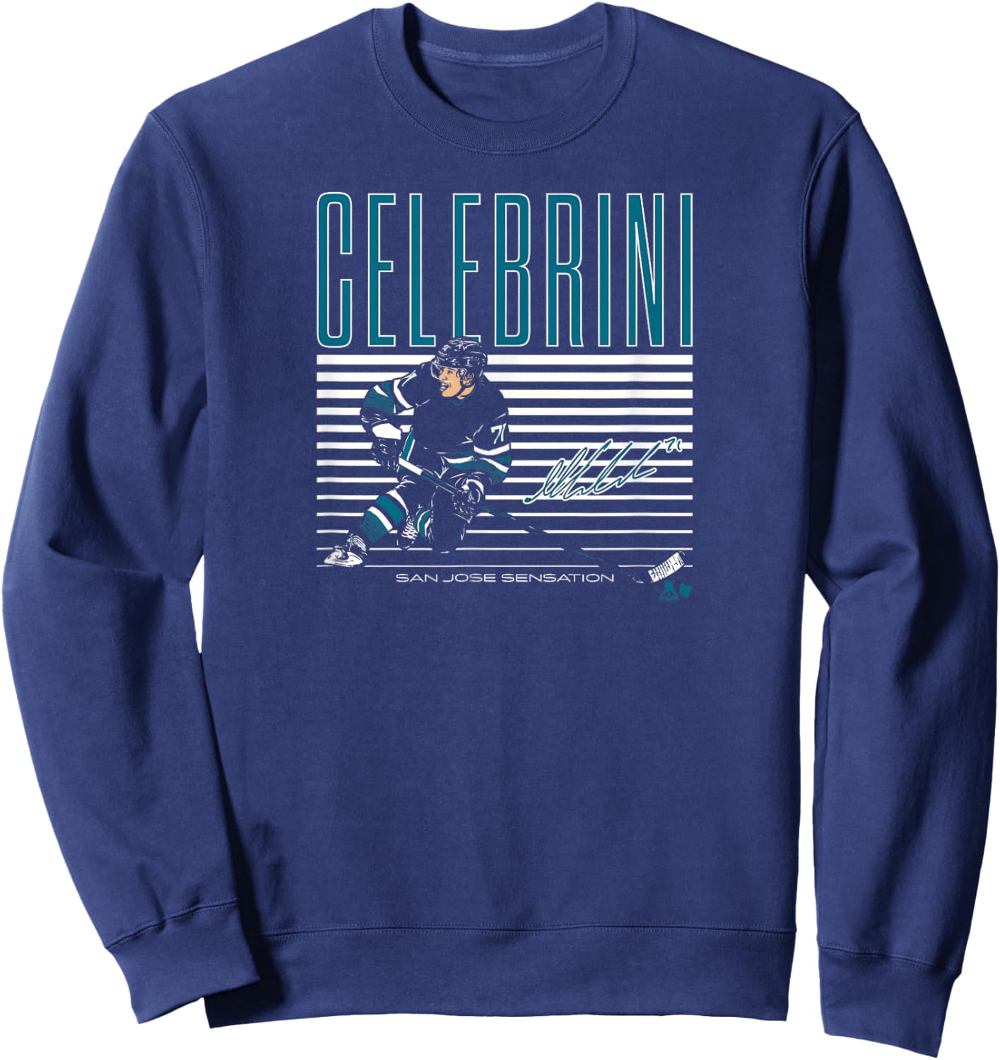 Macklin Celebrini - San Jose Sensation - San Jose Hockey Sweatshirt - Sweatshirt | Navy