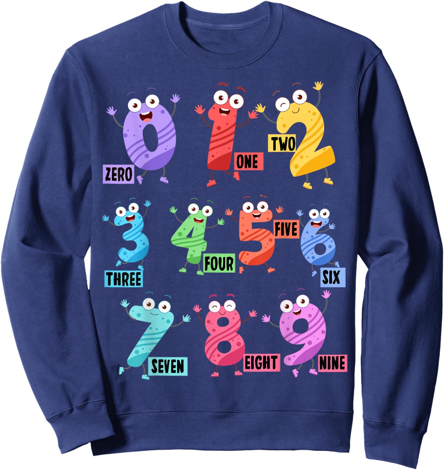 Maths Day Costume With Numbers On Idea Kids Maths Number Sweatshirt - Sweatshirt | Navy
