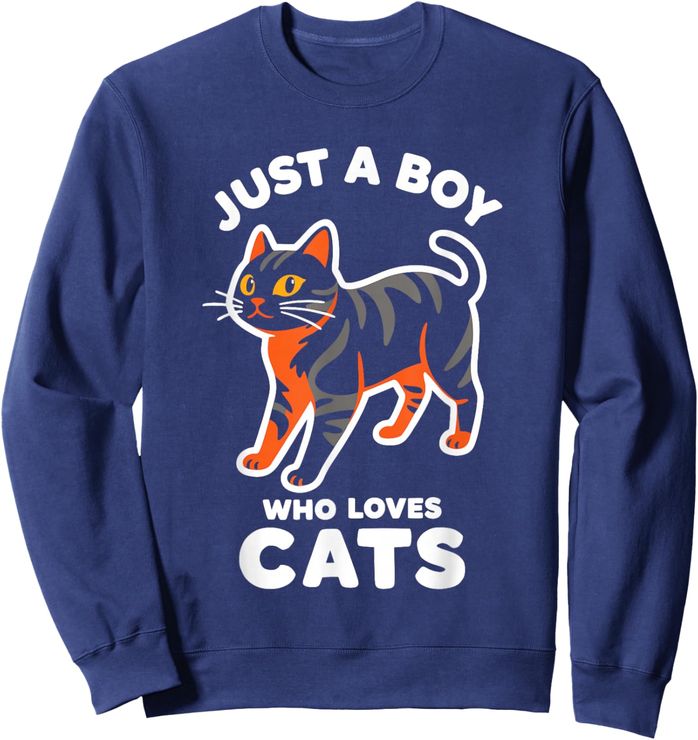 Just a Boy Who Loves Cats Sweatshirt - Sweatshirt | Navy