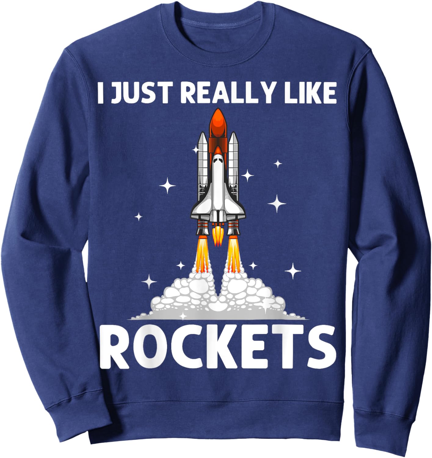 Cool Rocket Design Women Space Rocket Ship Vehicle Sweatshirt - Sweatshirt | Navy