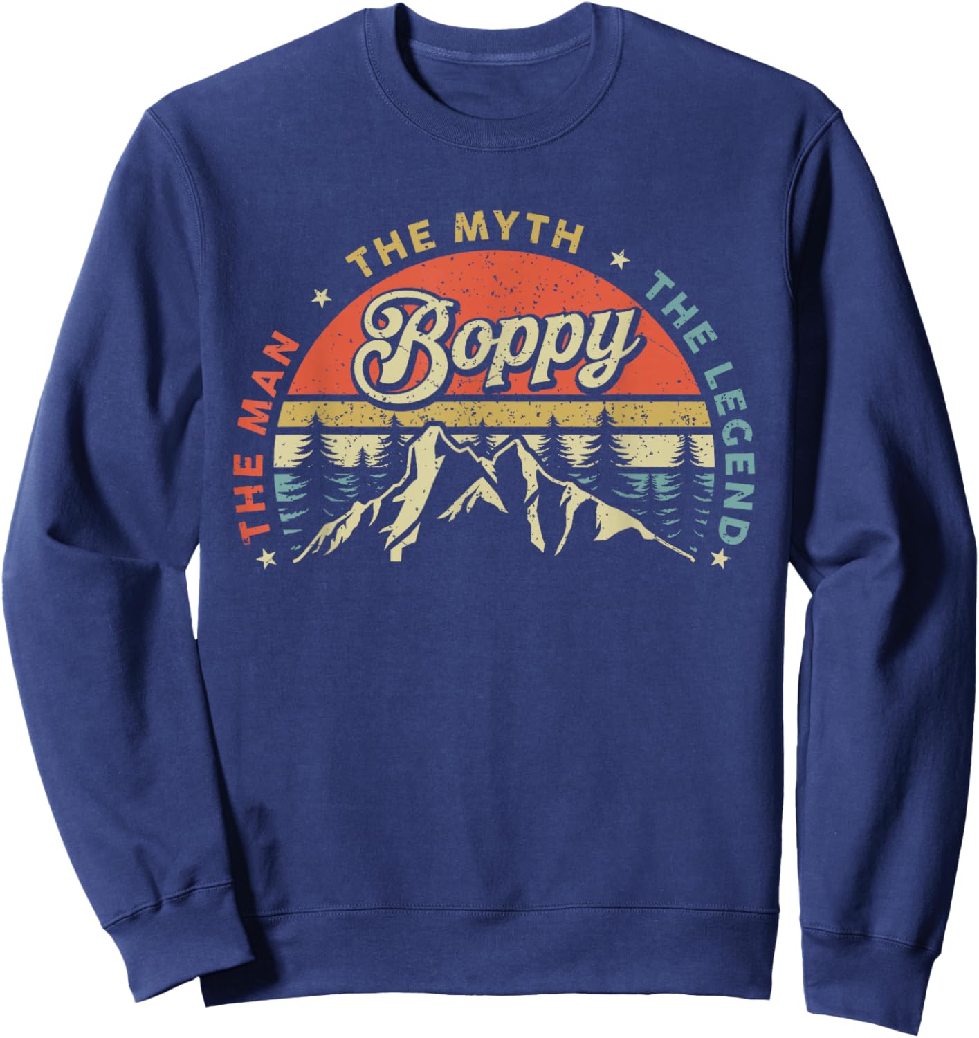Boppy Man Myth Legend Funny Father's Day Grandpa Sweatshirt - Sweatshirt | Navy