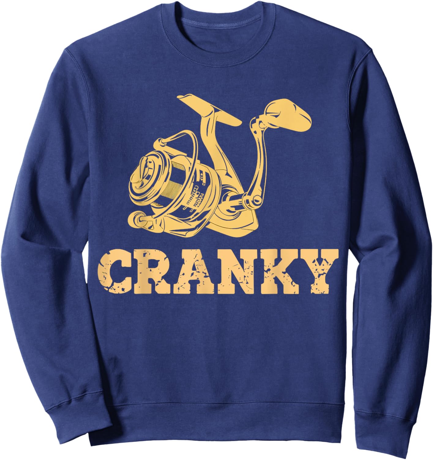 Humor Cranky Fishing Lovers present Idea Women Boys Sweatshirt - Sweatshirt | Navy