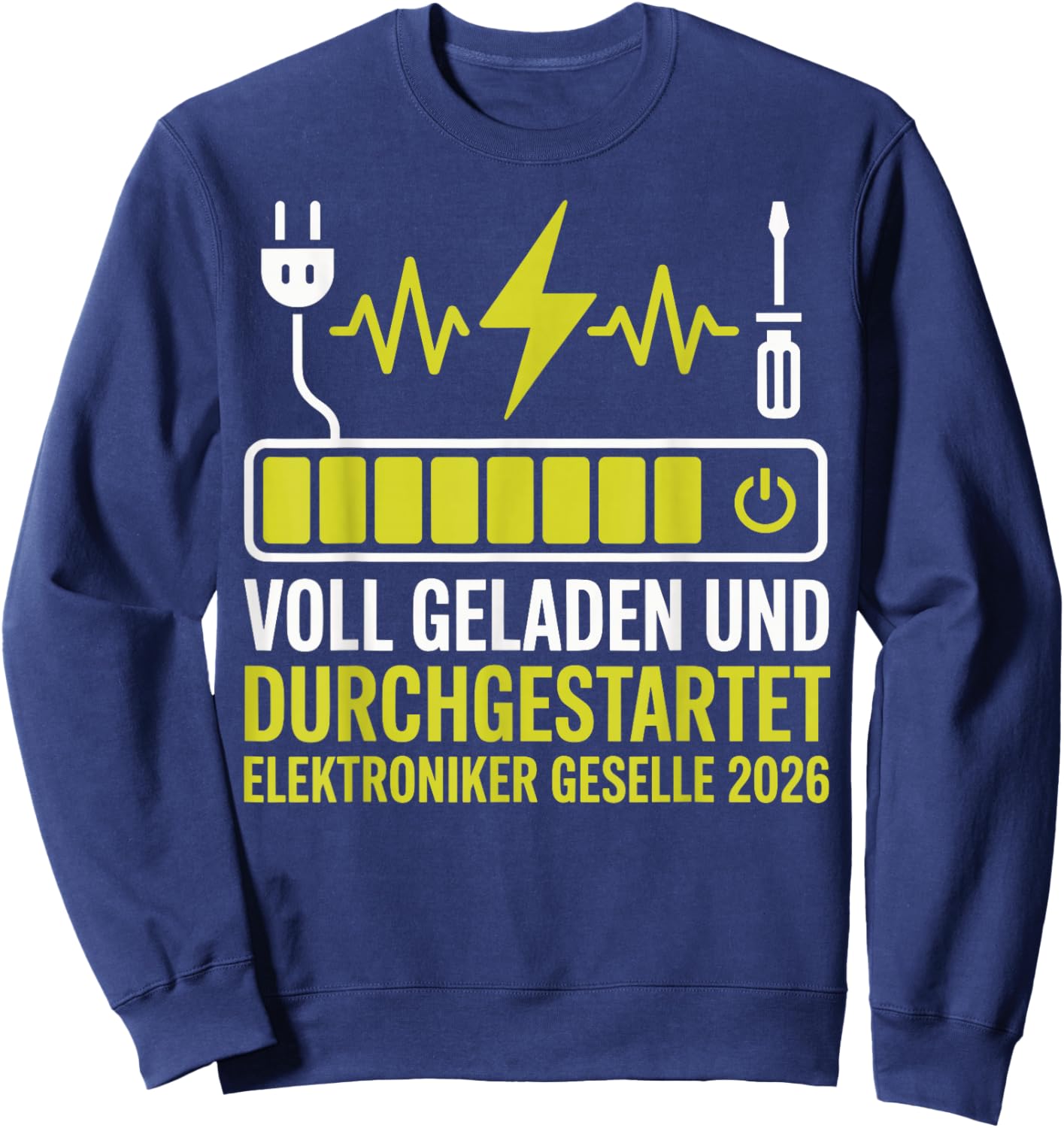 2026 for Electricians Training Passed Companion Test Sweatshirt - Sweatshirt | Navy