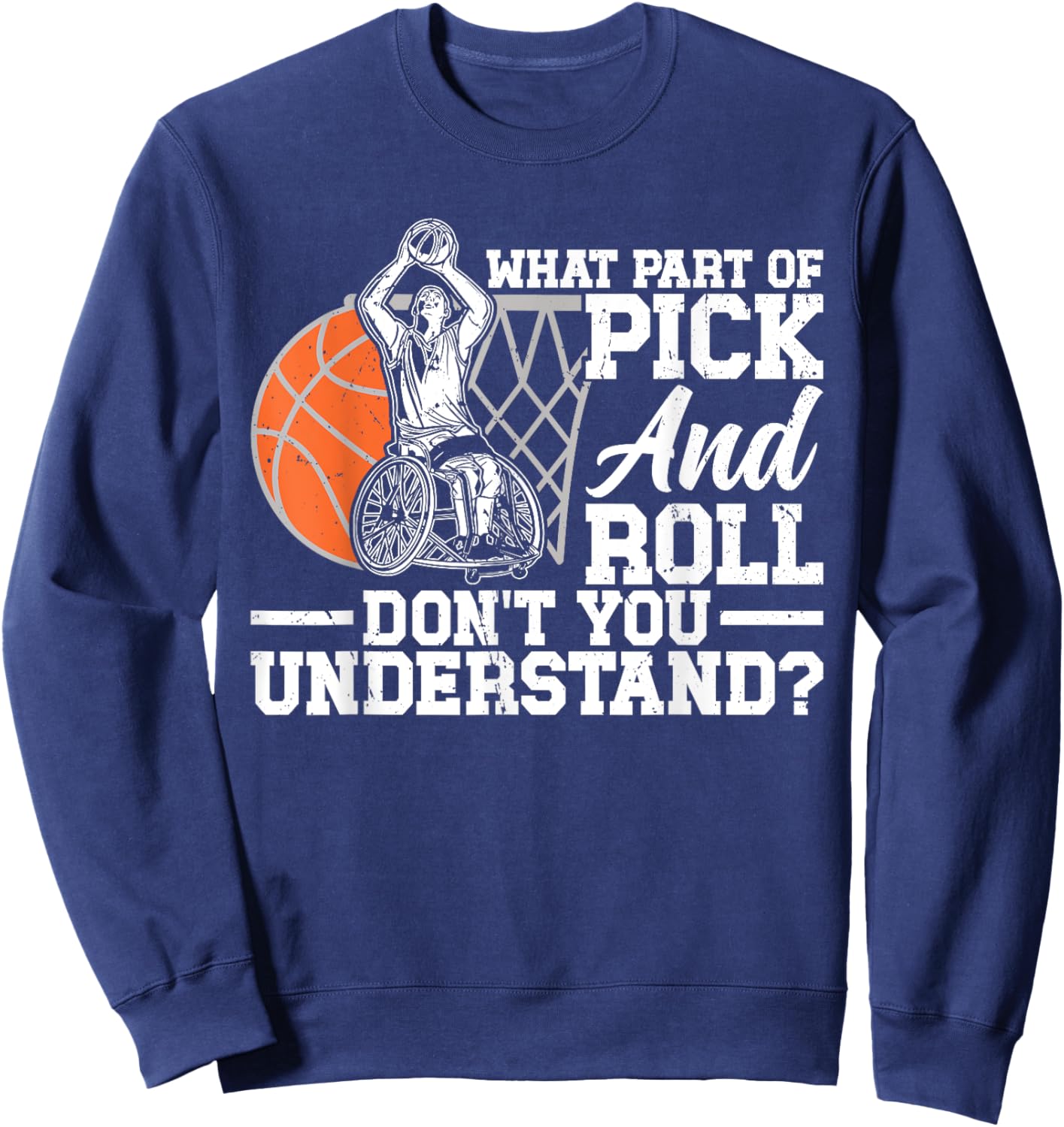 Wheelchair Basketball Sweatshirt - Sweatshirt | Navy