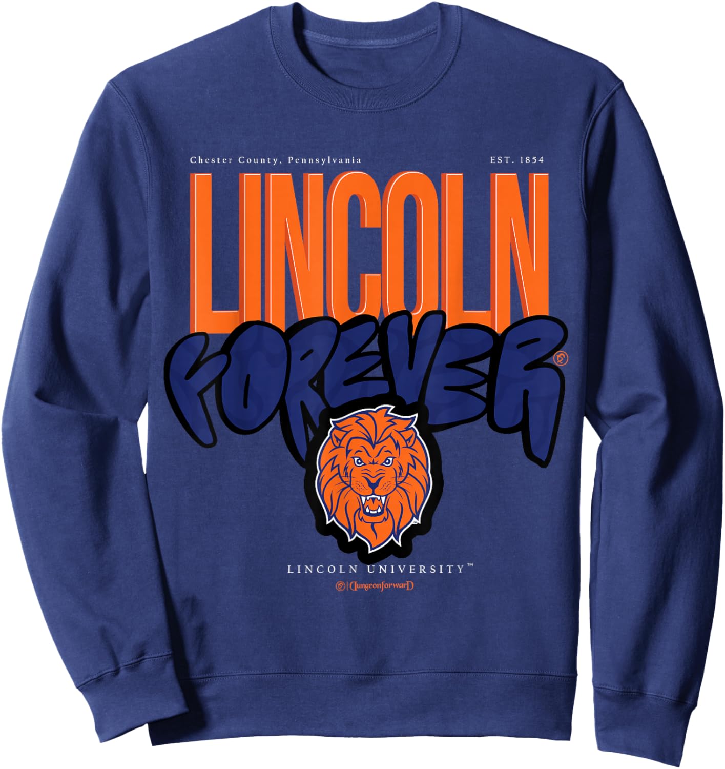 The Yard Essentials - Lincoln University PA - LU Forever Sweatshirt - Sweatshirt | Navy