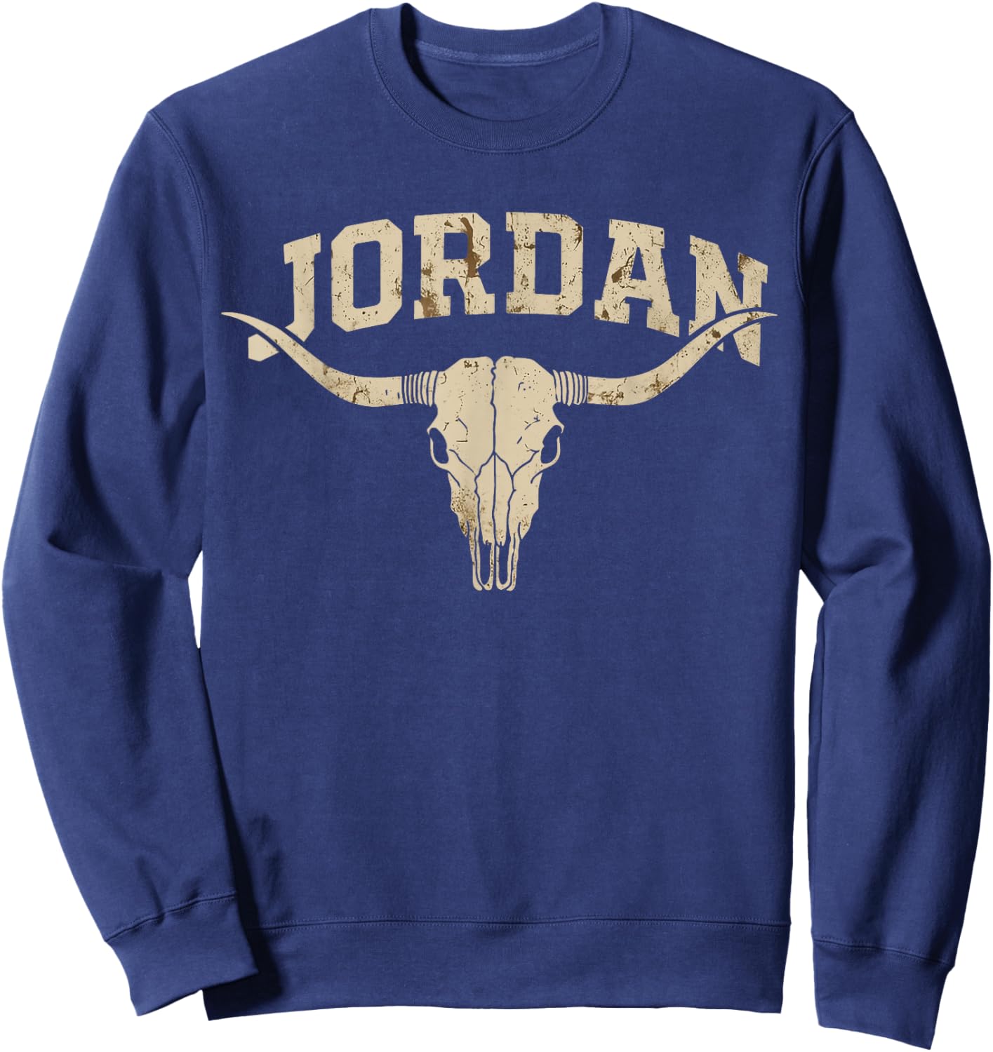 Vintage Western Jordan Name Gift Women Kid Boy Girl Sweatshirt - Sweatshirt | Navy