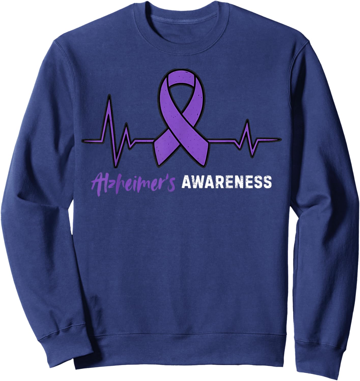 Vintage Alzheimer’s Awareness Sweatshirt - Sweatshirt | Navy
