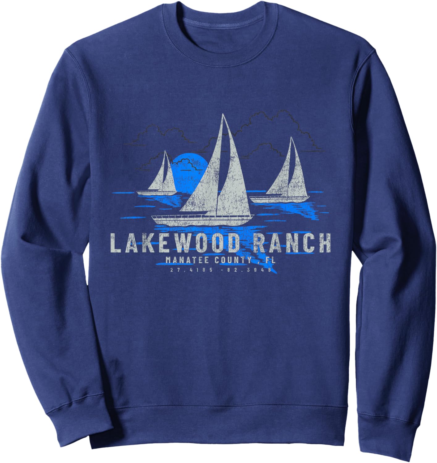 Lakewood Ranch Florida Yachting Souvenir Lakewood Ranch Sweatshirt - Sweatshirt | Navy