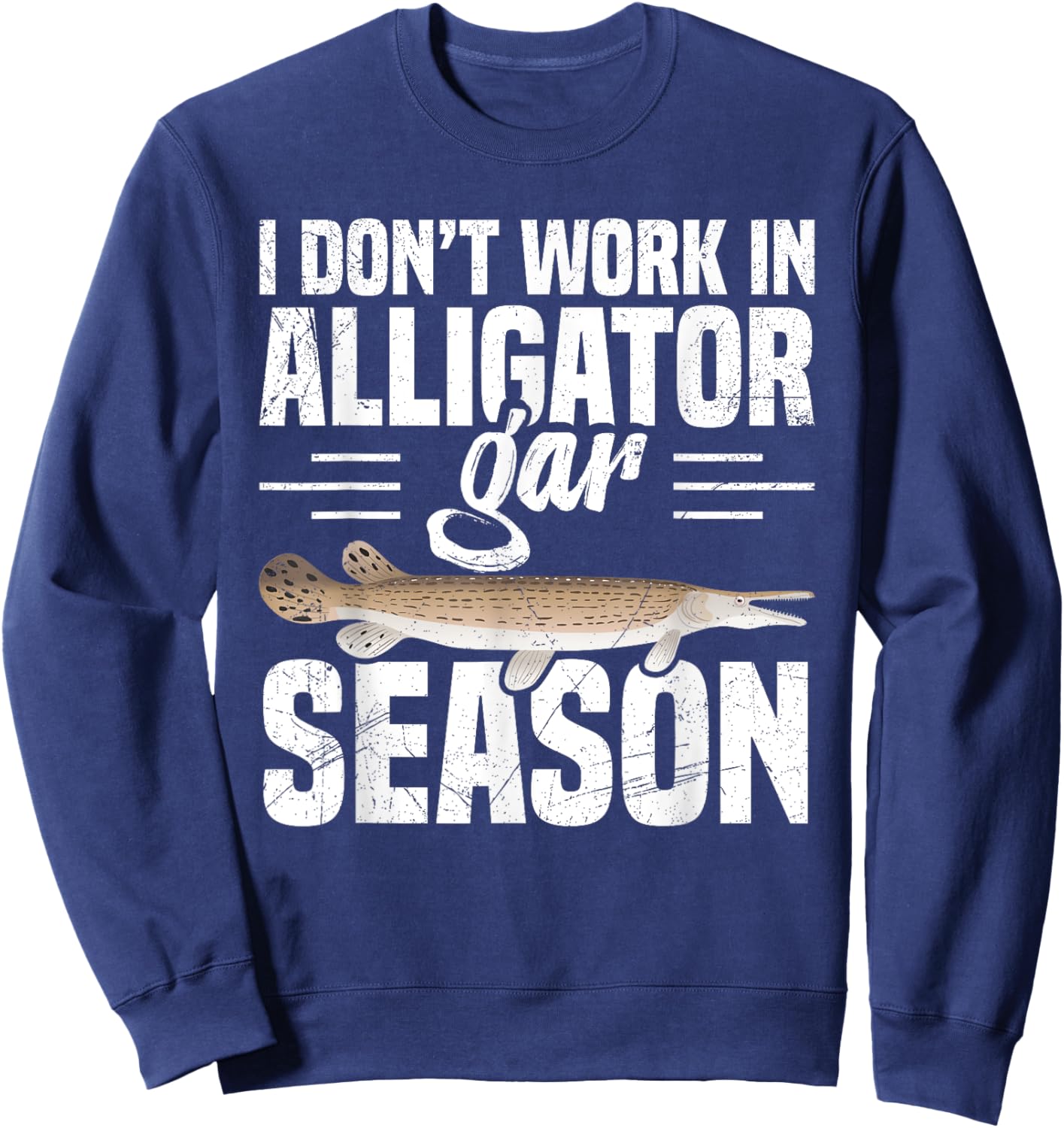 Alligator Fisher Fishing Lure Fisherman Rod Alligator Gar Sweatshirt - Sweatshirt | Navy