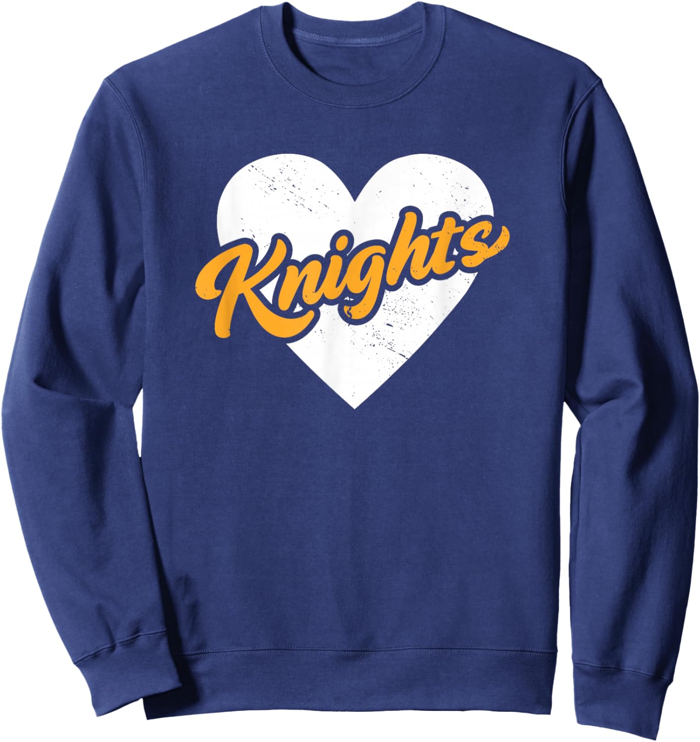 Vintage Knights High School Go Knights Pride Heart Sweatshirt - Sweatshirt | Navy