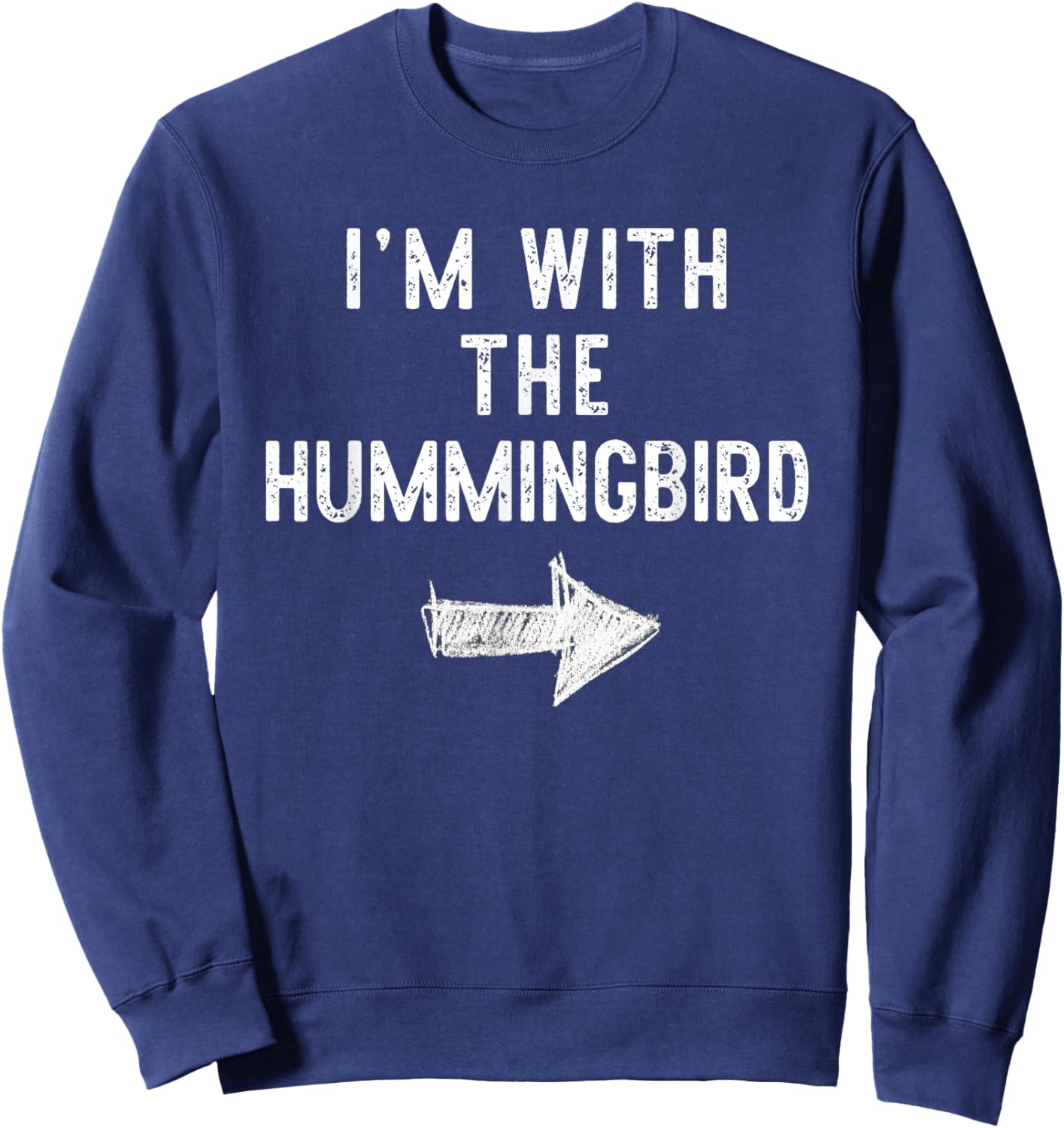 I'm With Hummingbird Costume Couple Halloween Humming-Bird Sweatshirt - Sweatshirt | Navy