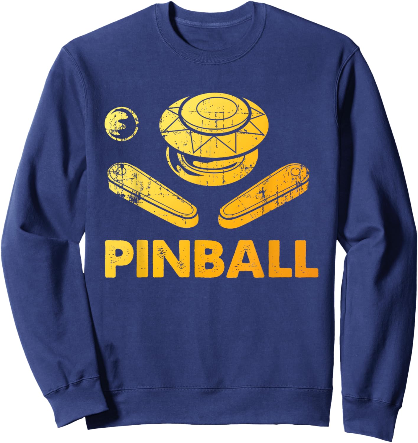 Cool Arcade Gaming Pinball Player Gift Men Women Vintage Pinball Funny Pinballer Machine Flipping Ball Lovers Sweatshirt - Sweatshirt | Navy