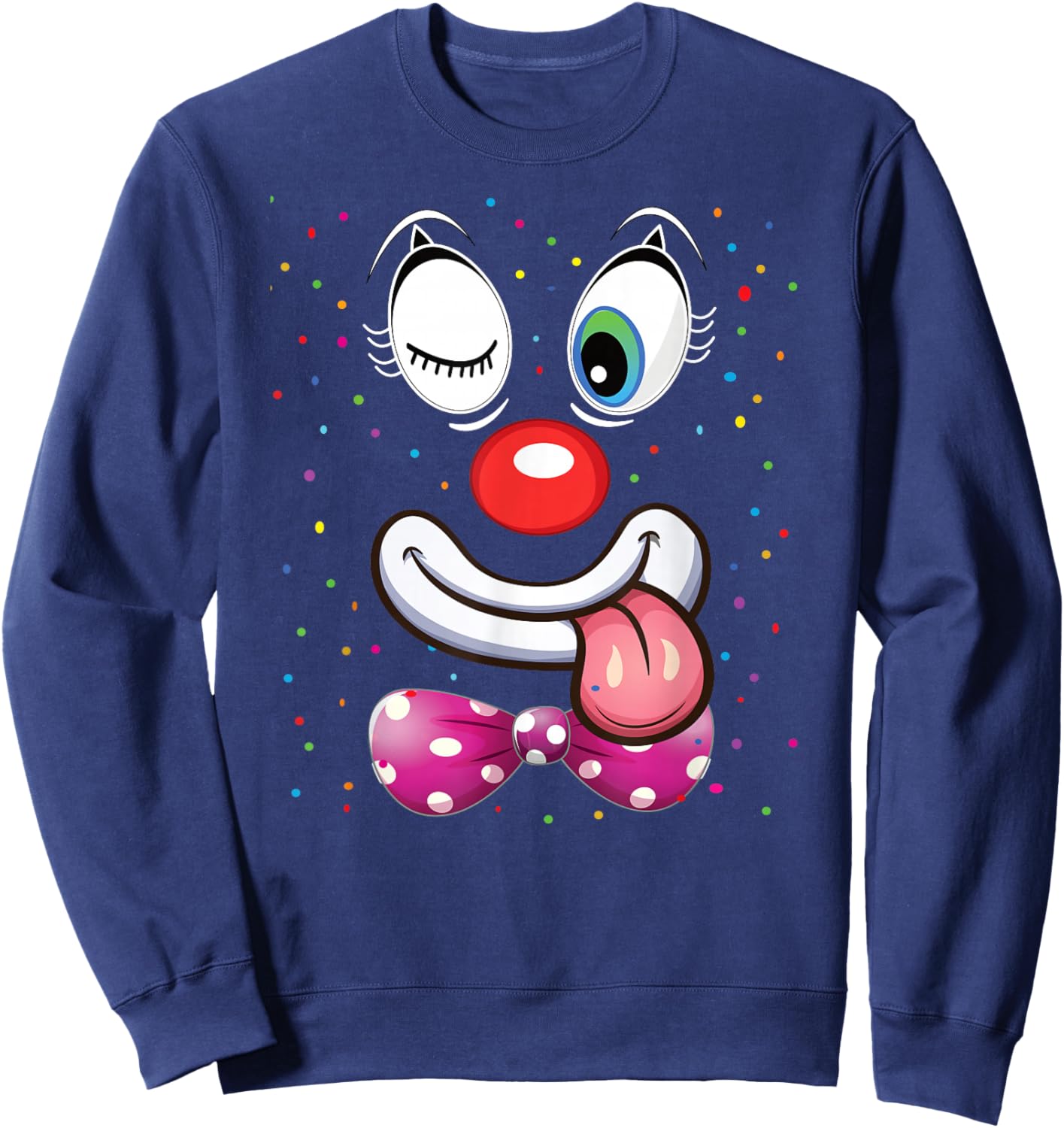 Bretelles De Clown Costume De Carnaval Costume De Clown Sweatshirt - Sweatshirt | Navy