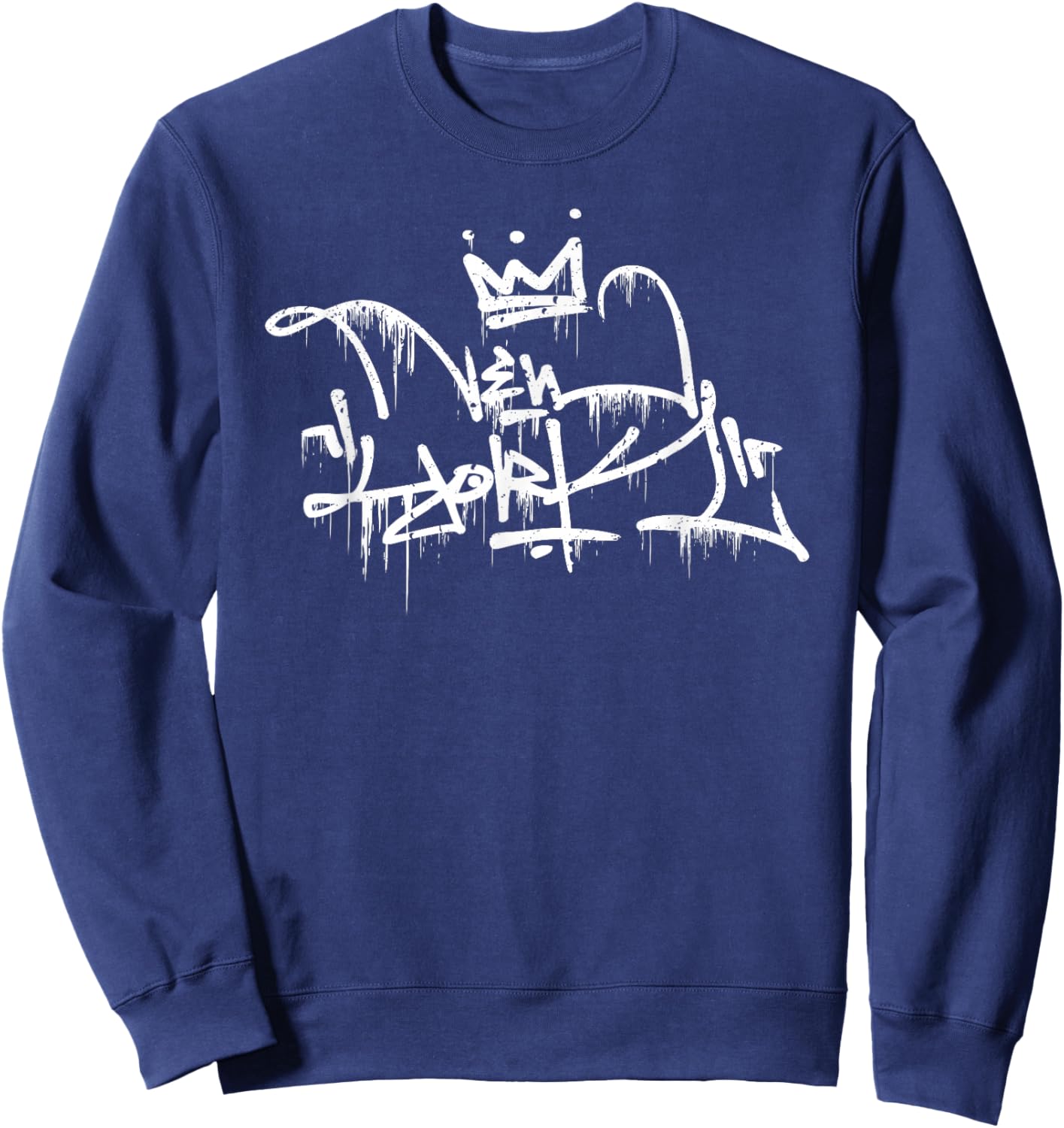 New York Graffiti Drip Sweatshirt - Sweatshirt | Navy