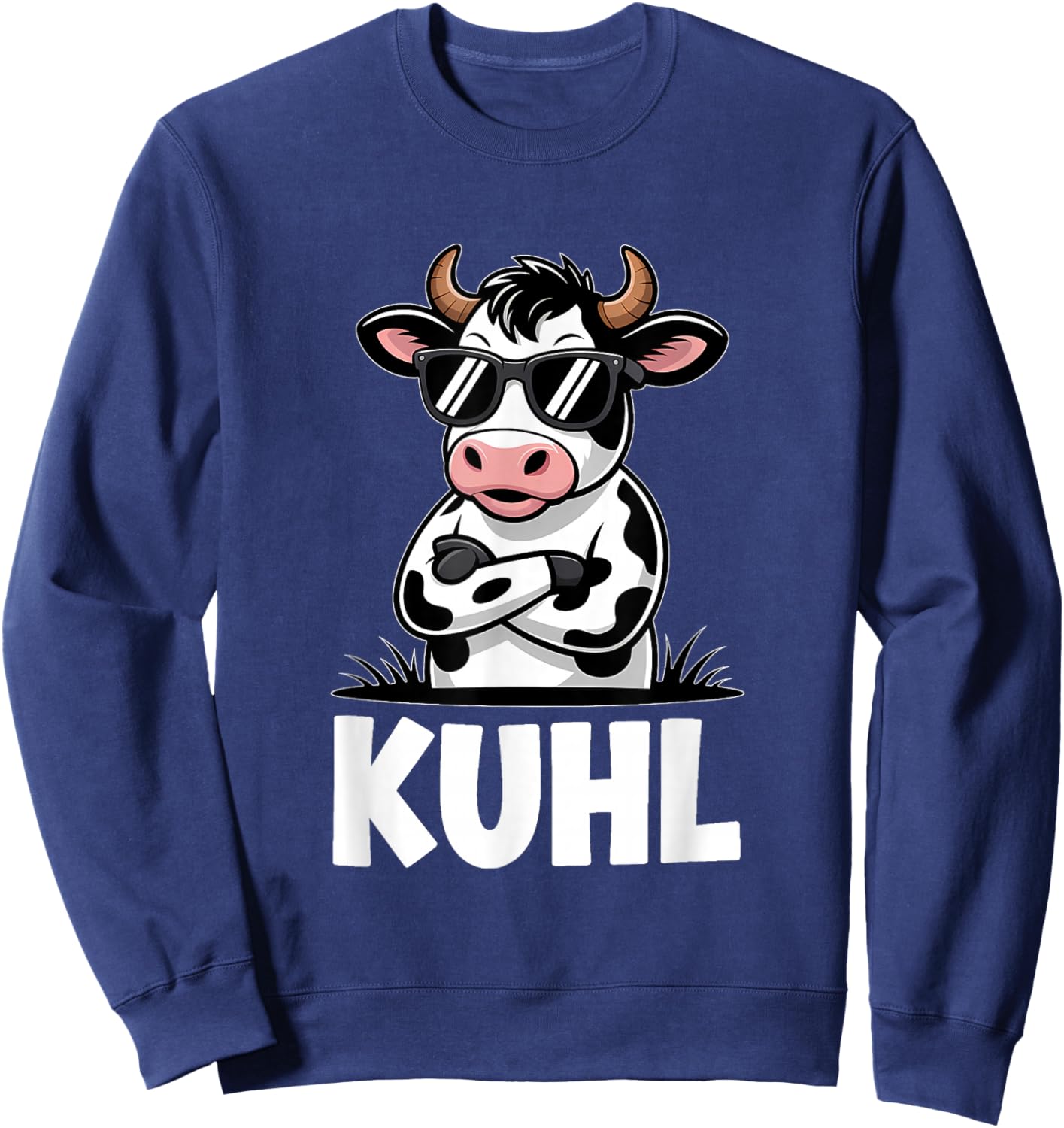 Kuhl Coole Kuh Bauer Lustiges Landwirtschaft Sweatshirt - Sweatshirt | Navy