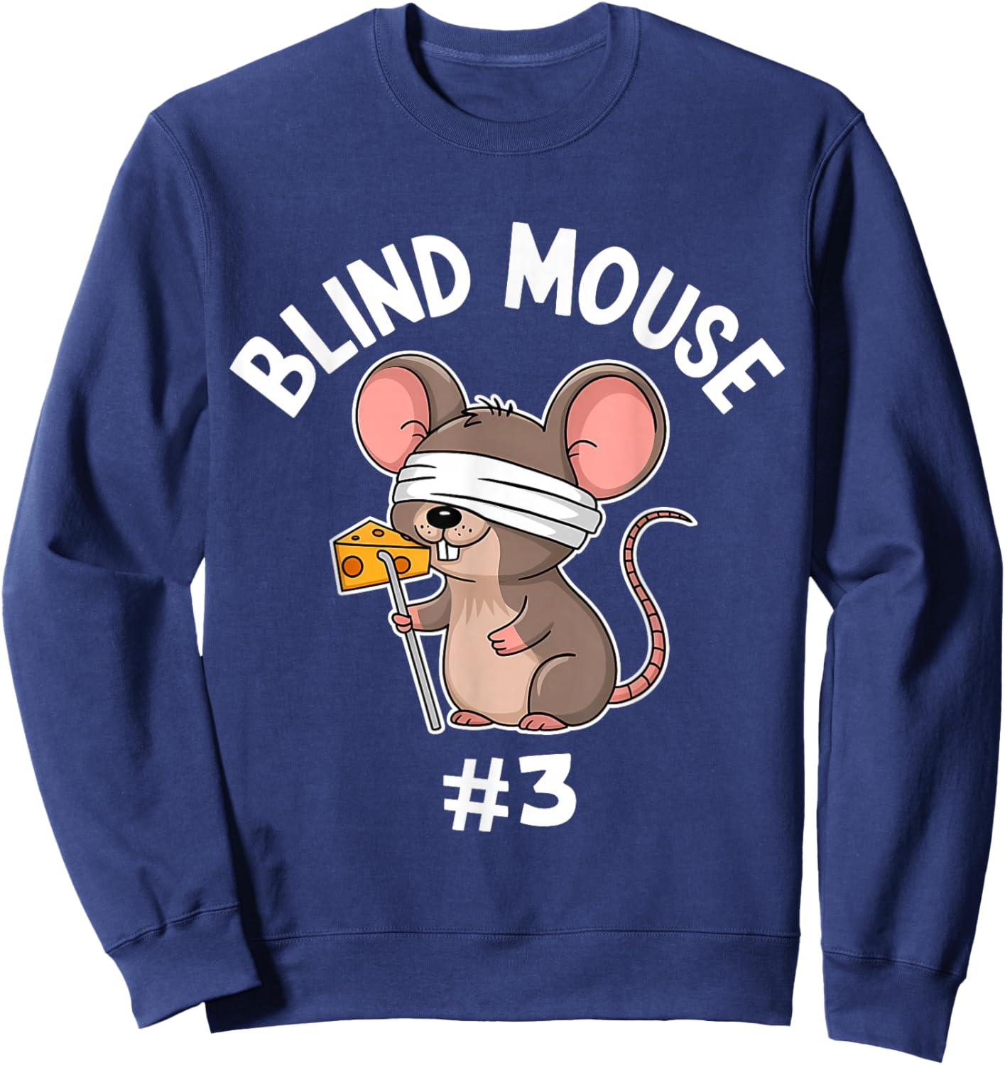 Three Blind Mice Costume Mouse #3 Matching Group Sweatshirt - Sweatshirt | Navy