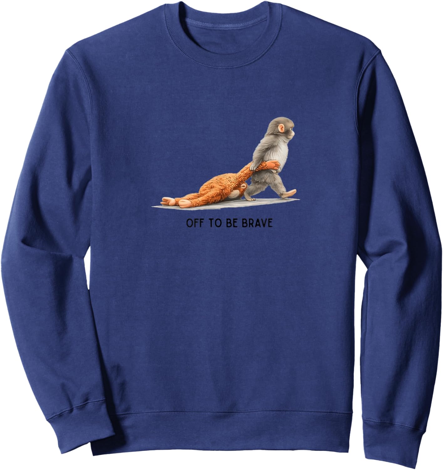Off to be Brave - Baby Monkey Punch Sweatshirt - Sweatshirt | Navy