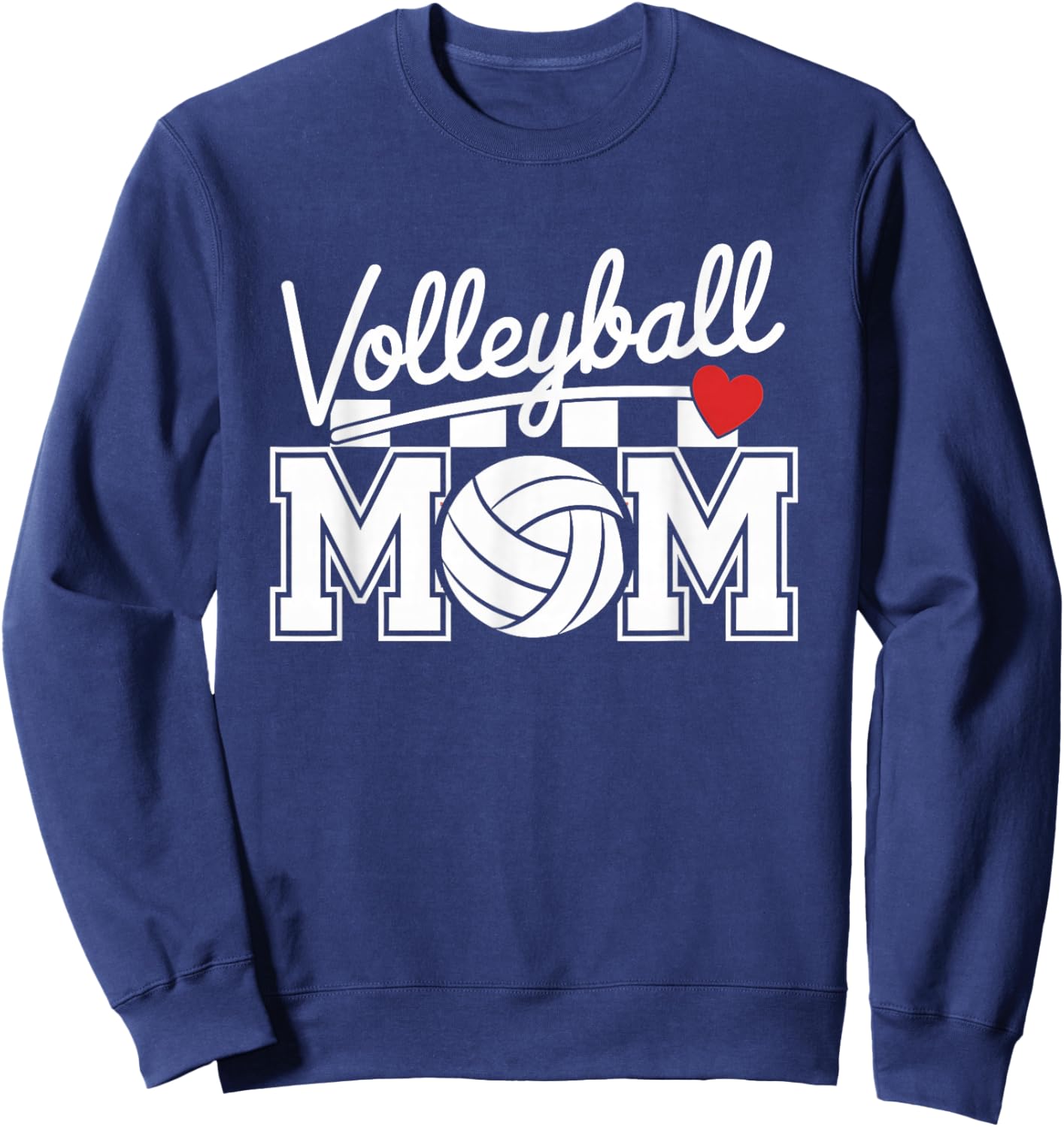 Groovy Volleyball Mom Mother Volleyball Mom Sweatshirt - Sweatshirt | Navy