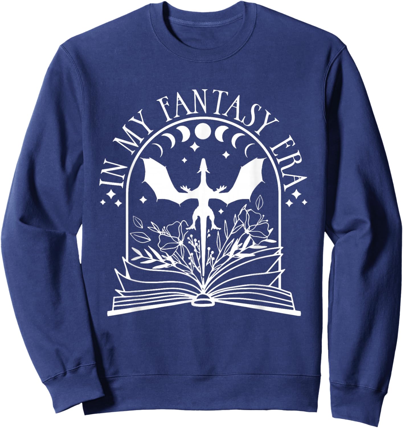 In my Fantasy era, Fantasy book, Book Reader, book, Fantasy Sweatshirt - Sweatshirt | Navy