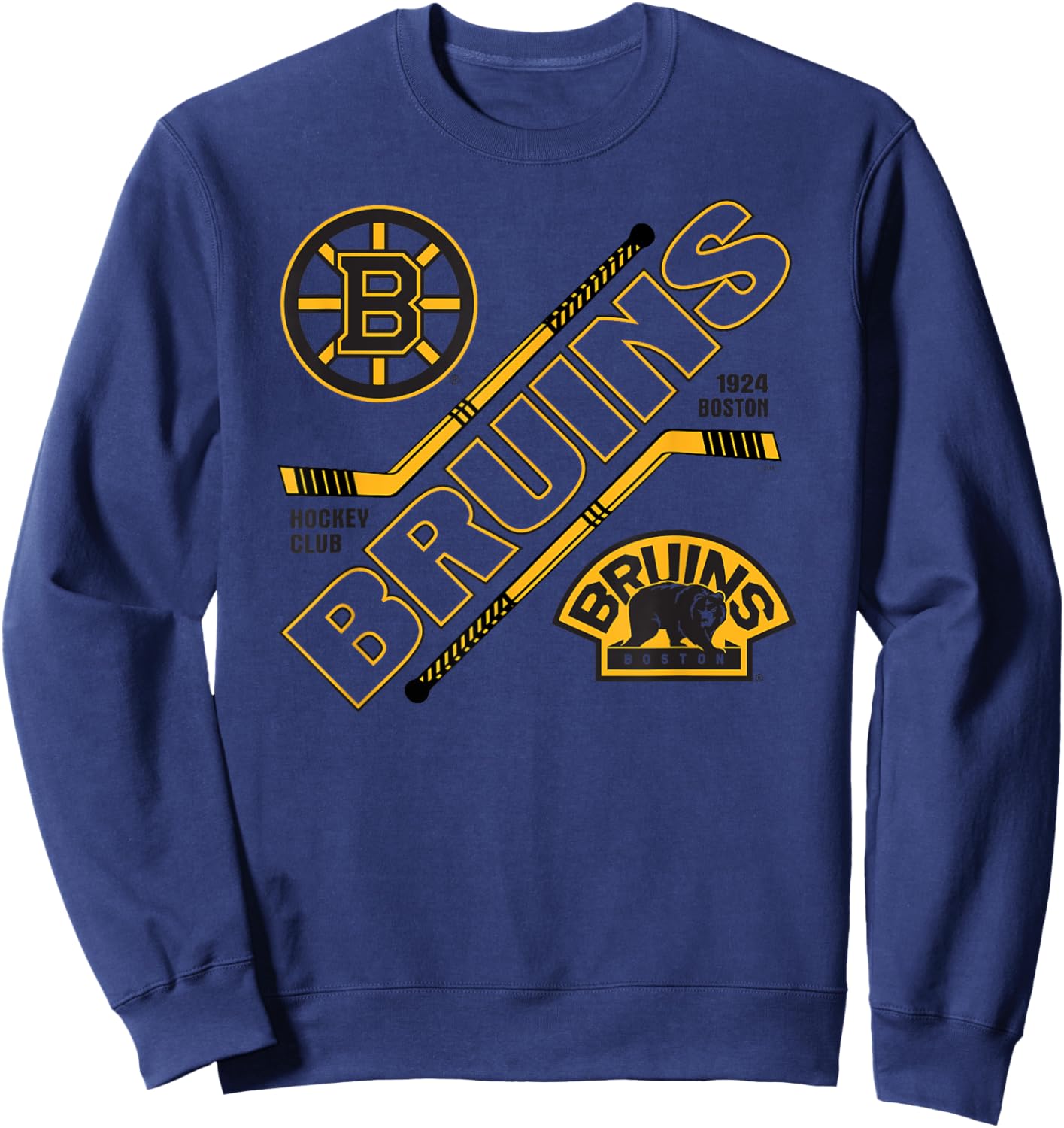 Boston Bruins Force White Officially Licensed Sweatshirt - Sweatshirt | Navy