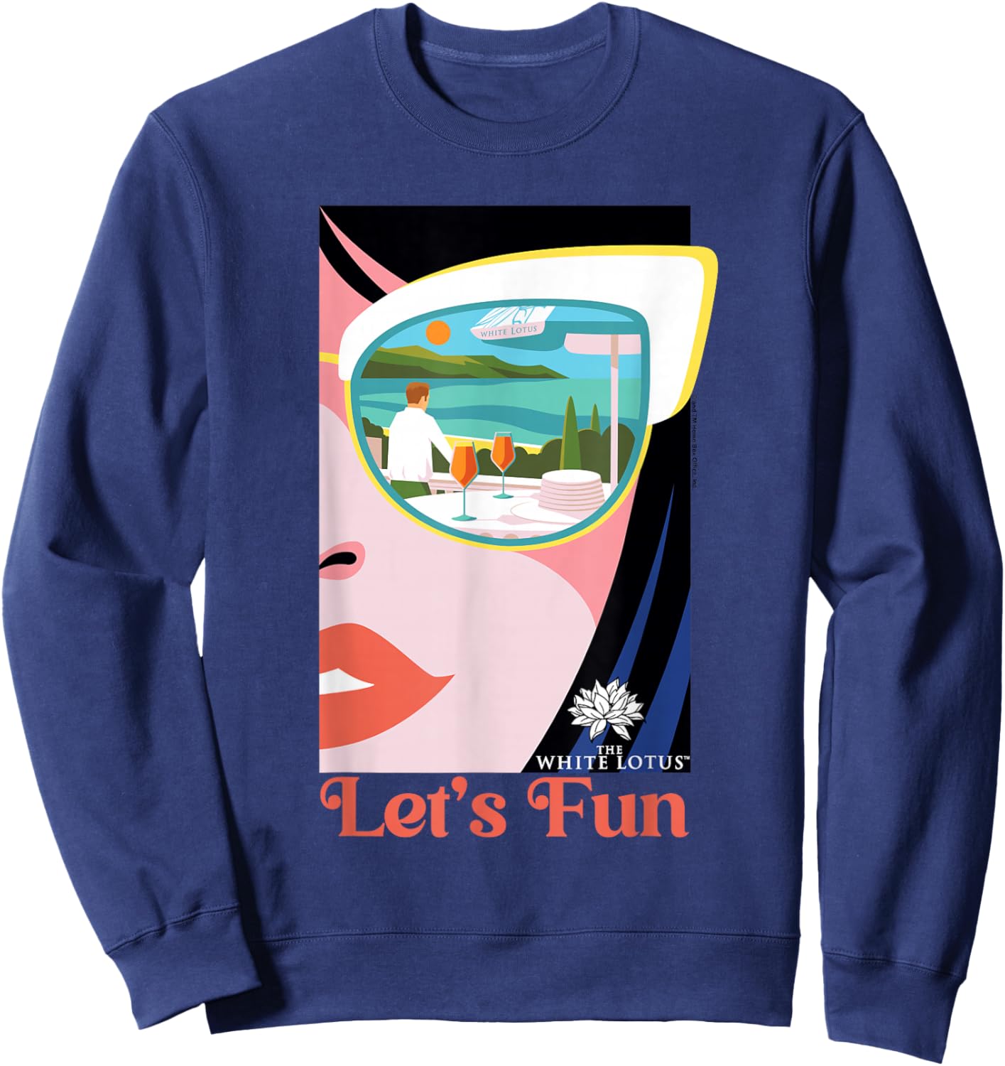 The White Lotus HBO Original Series Let's Fun Sweatshirt - Sweatshirt | Navy