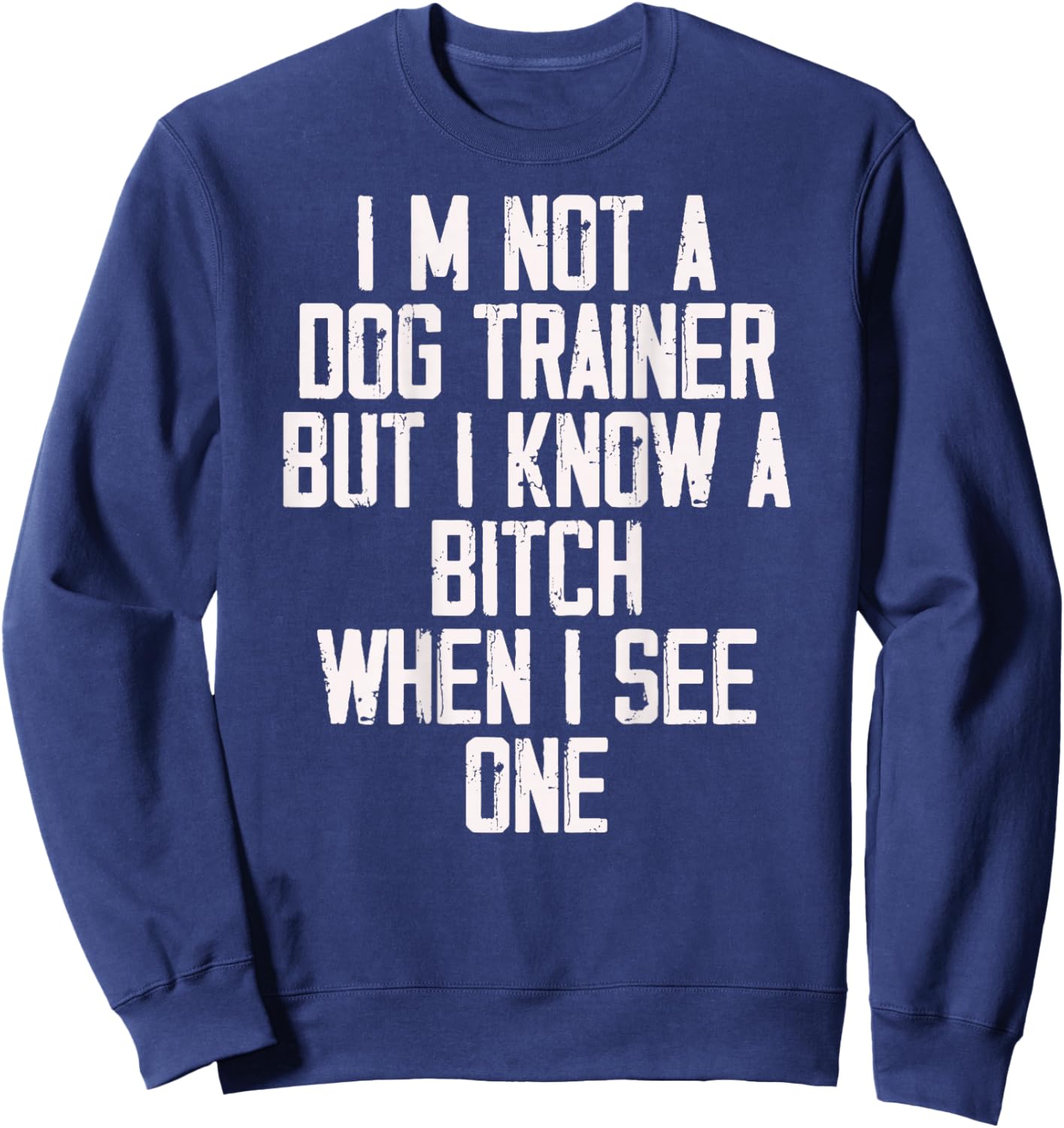 I'm Not A Dog Trainer But I Know A Bitch When I See One Sweatshirt - Sweatshirt | Navy