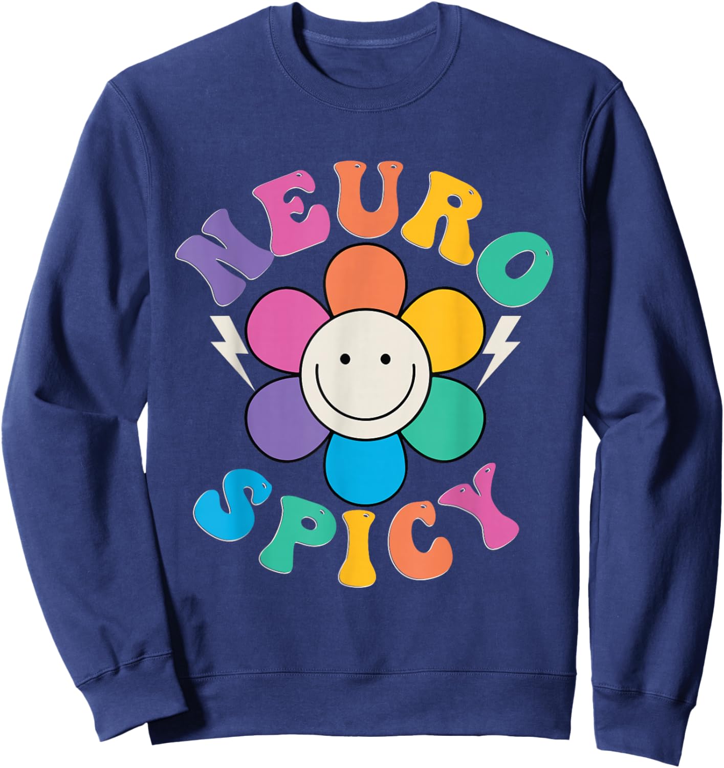Embrace Neurodiversity Celebrate Different Minds ADHD Sweatshirt - Sweatshirt | Navy
