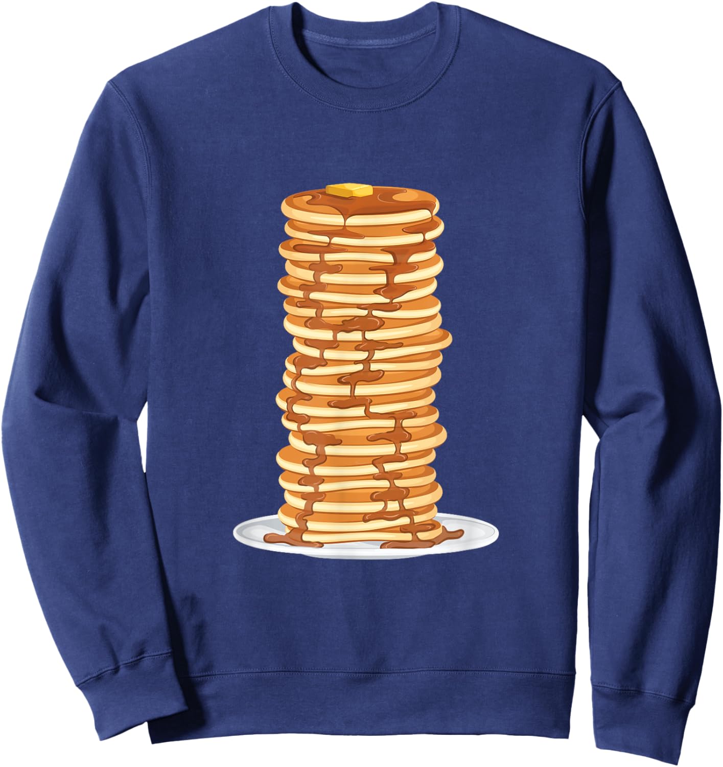 Tall Stack Of Pancakes - Pancake Lover Flapjacks Breakfast Sweatshirt - Sweatshirt | Navy
