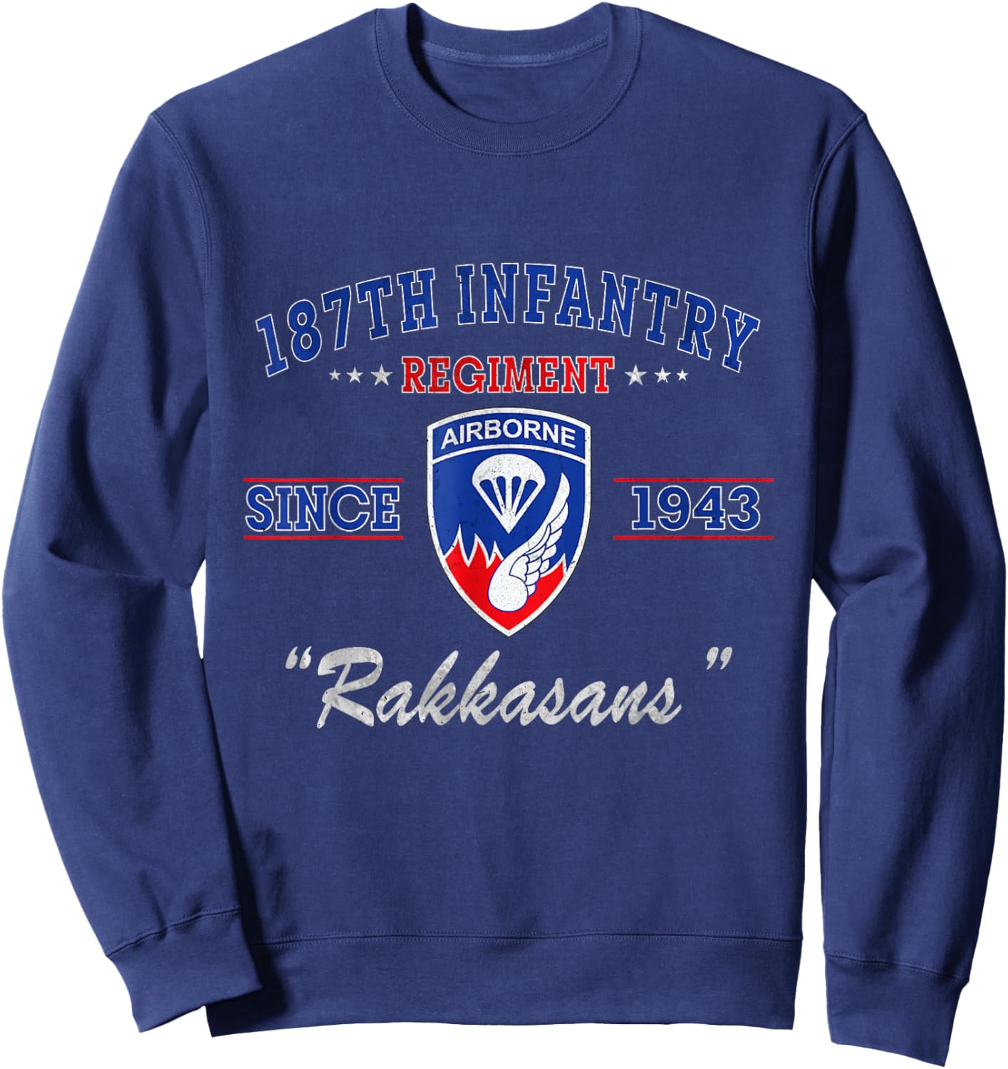 187th Infantry Regiment Veteran Military Father Day Sweatshirt - Sweatshirt | Navy