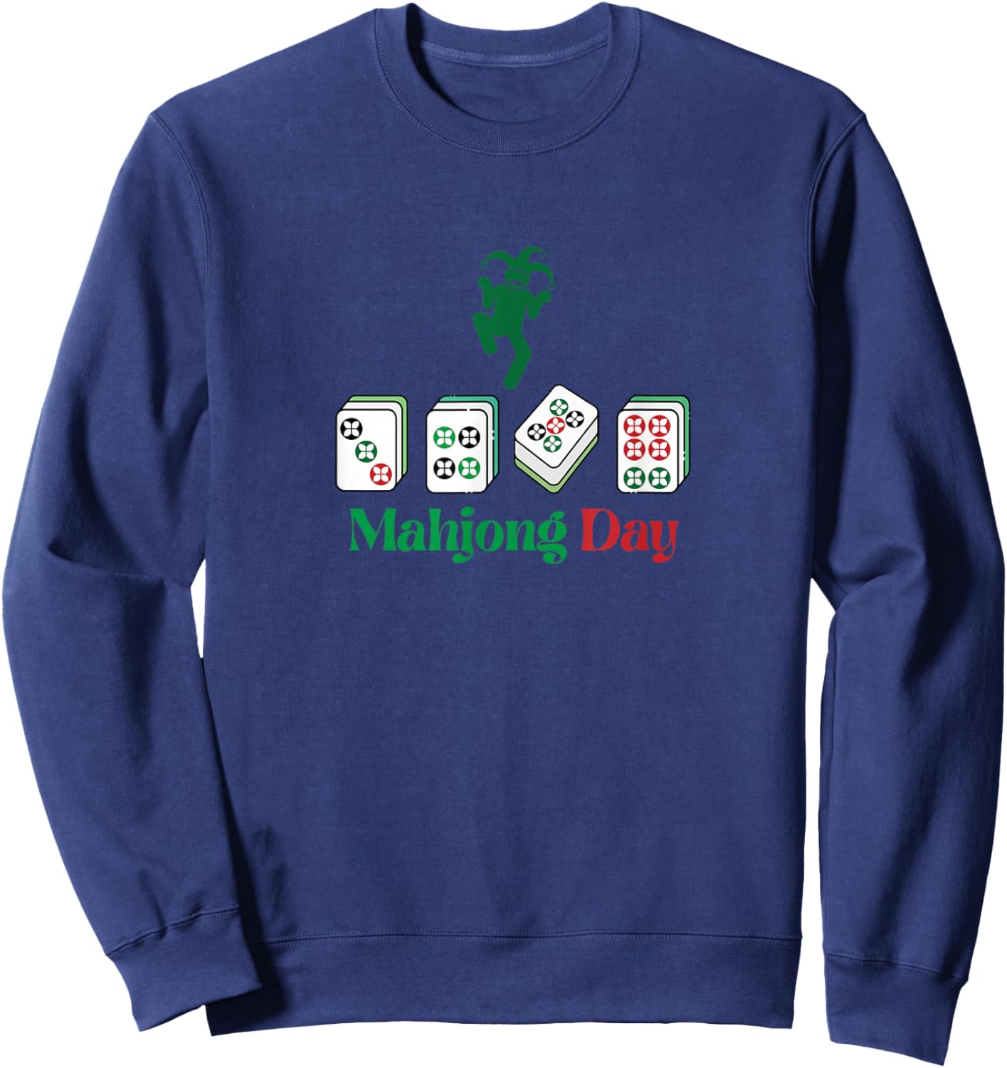 Mahjong Day Social Club Sweatshirt - Sweatshirt | Navy