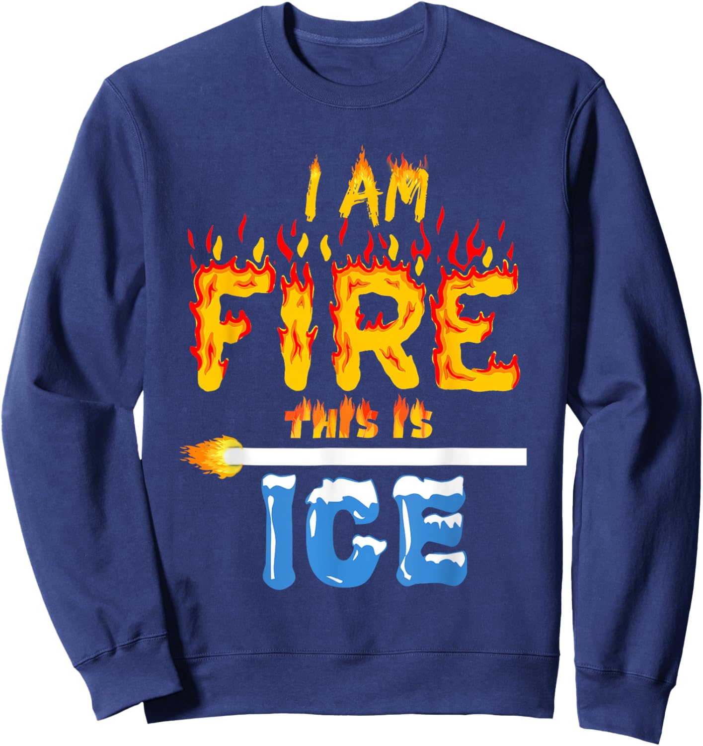 Funny Ice and Fire Costume Halloween Family Matching Women Sweatshirt - Sweatshirt | Navy